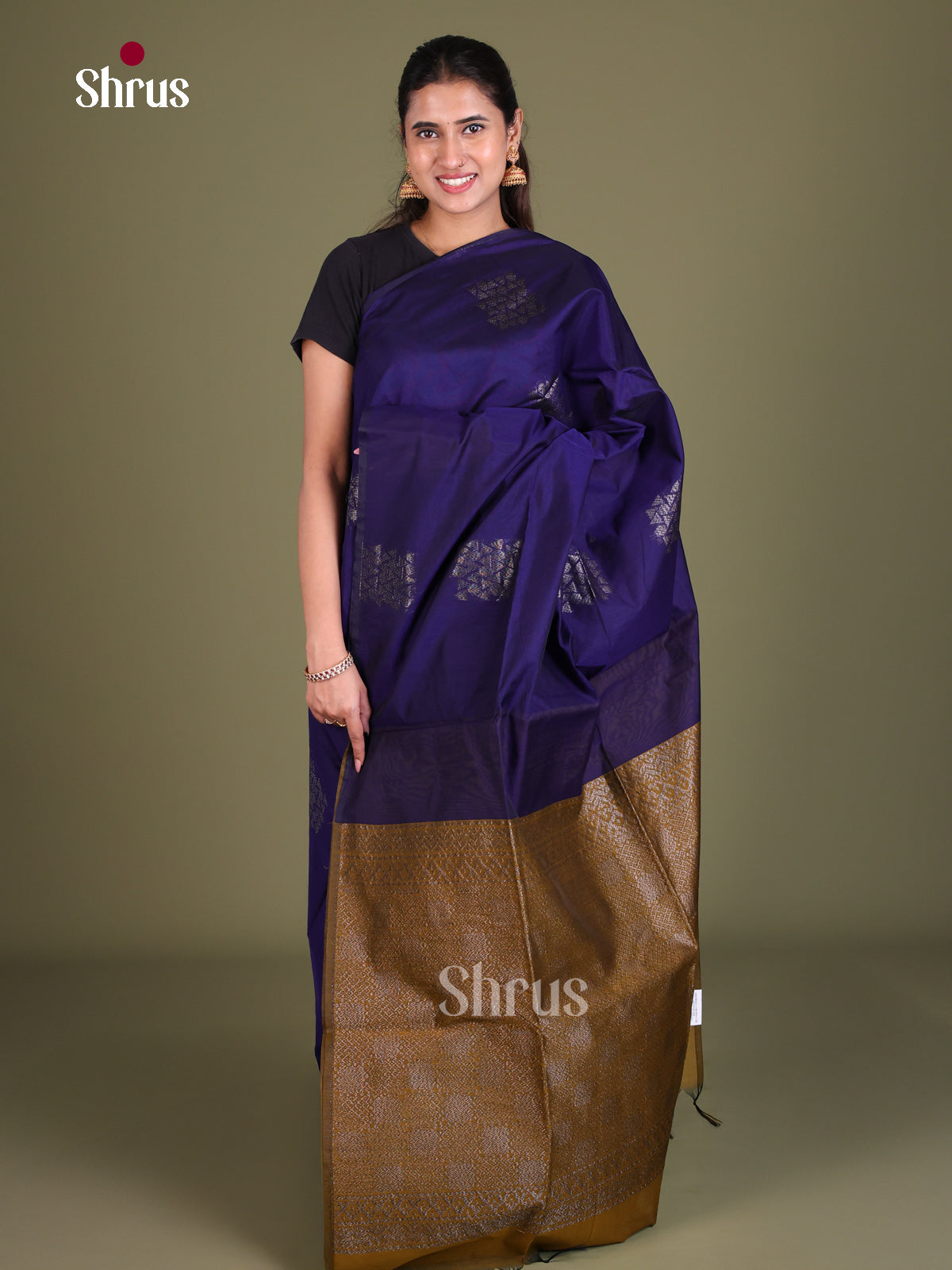 Semi Silkcotton Saree - EES19304 - Shop on Shrus.com