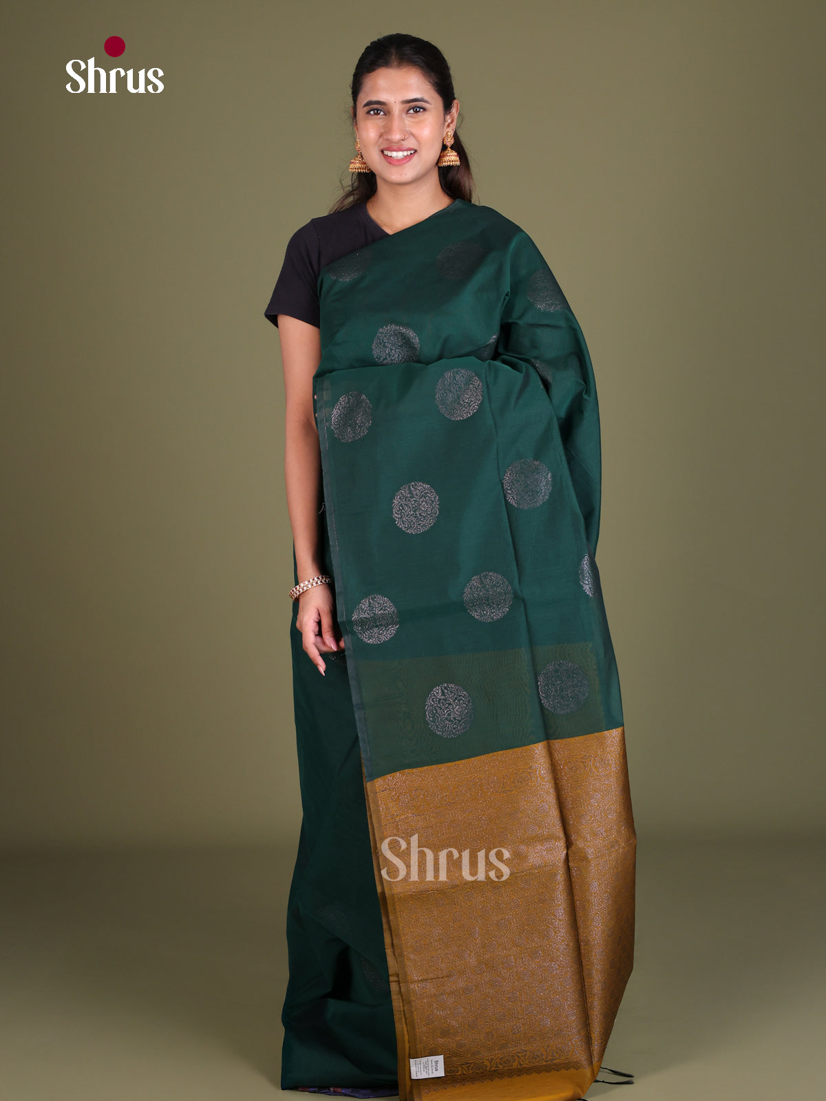 Semi Silkcotton Saree - EES19308 - Shop on Shrus.com