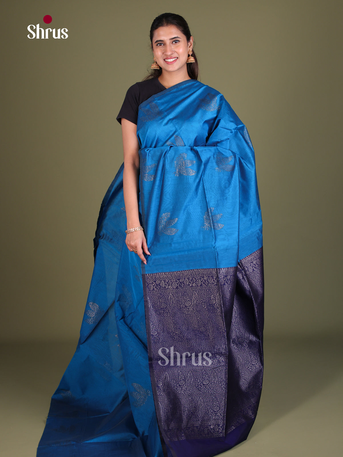 Semi Silkcotton Saree - EES19321 - Shop on Shrus.com