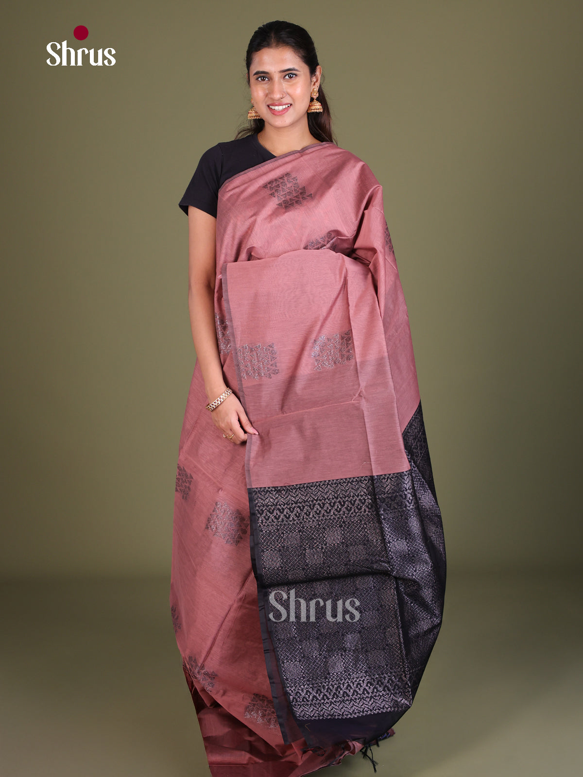 Semi Silkcotton Saree - EES19322 - Shop on Shrus.com