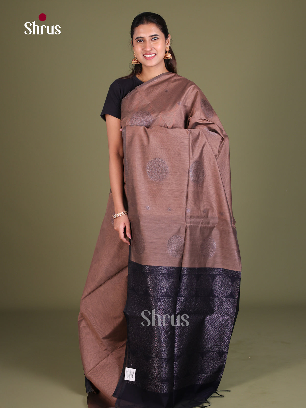 Semi Silkcotton Saree - EES19325 - Shop on Shrus.com