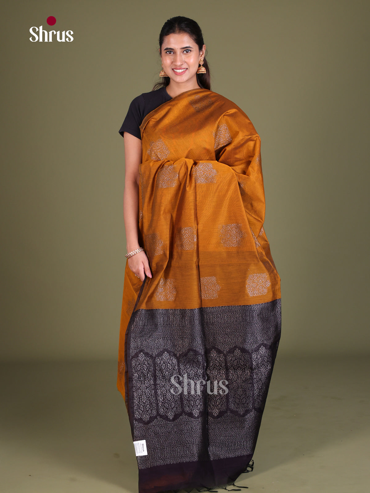 Semi Silkcotton Saree - EES19330 - Shop on Shrus.com