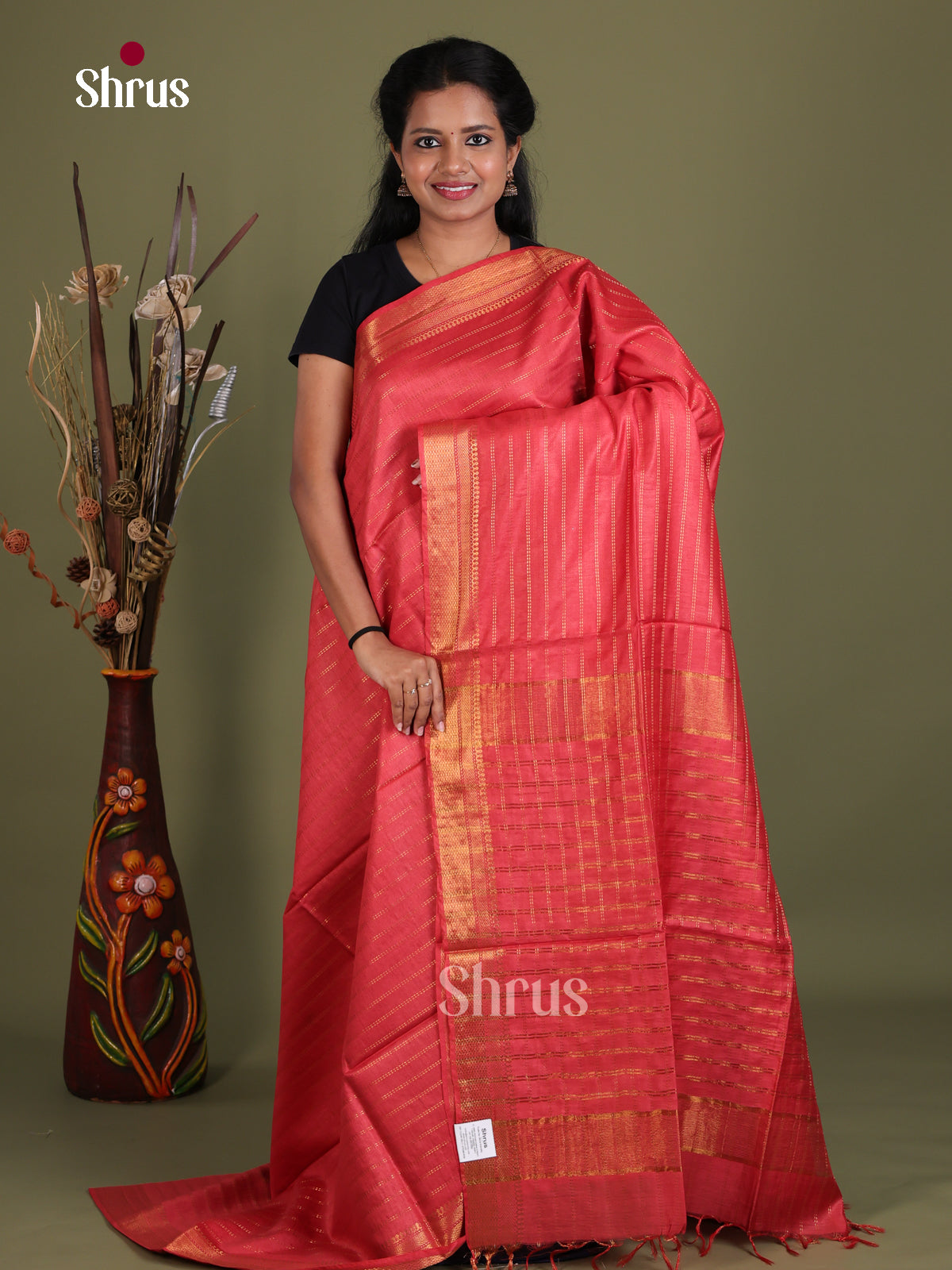 Semi Tussar Saree - EES21022 - Shop on Shrus.com