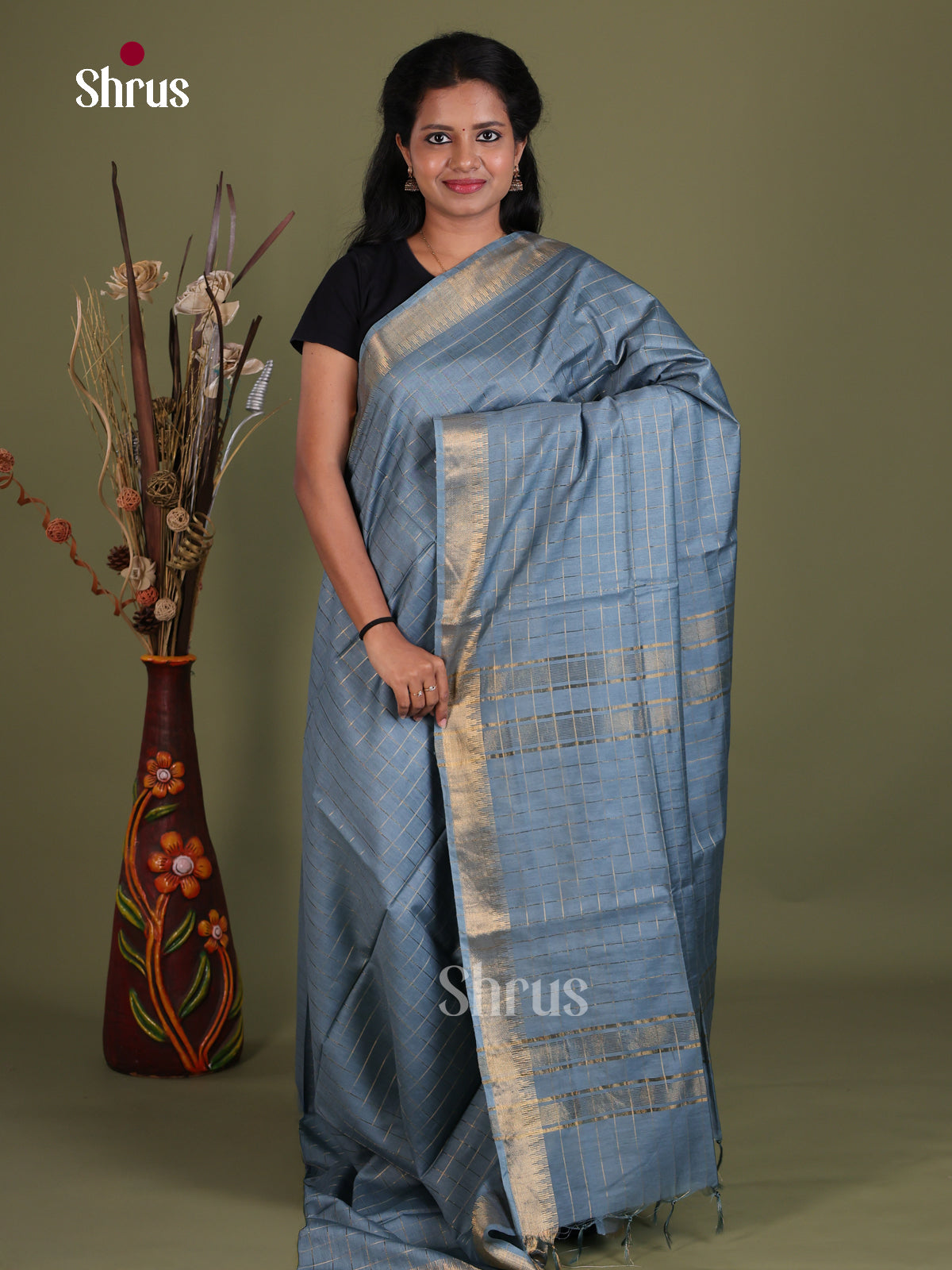 Semi Tussar Saree - EES21252