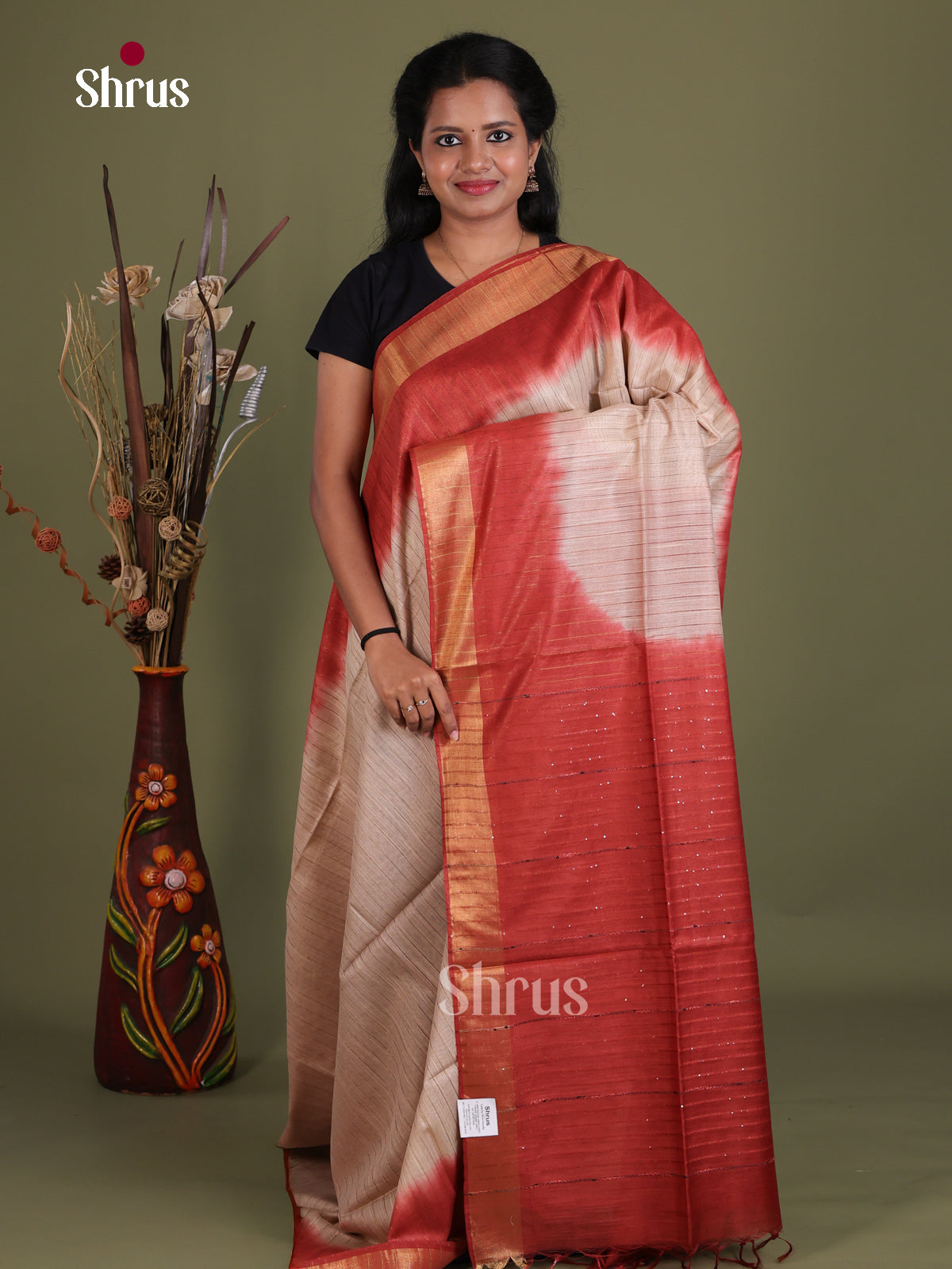 Semi Tussar Saree - EES21269