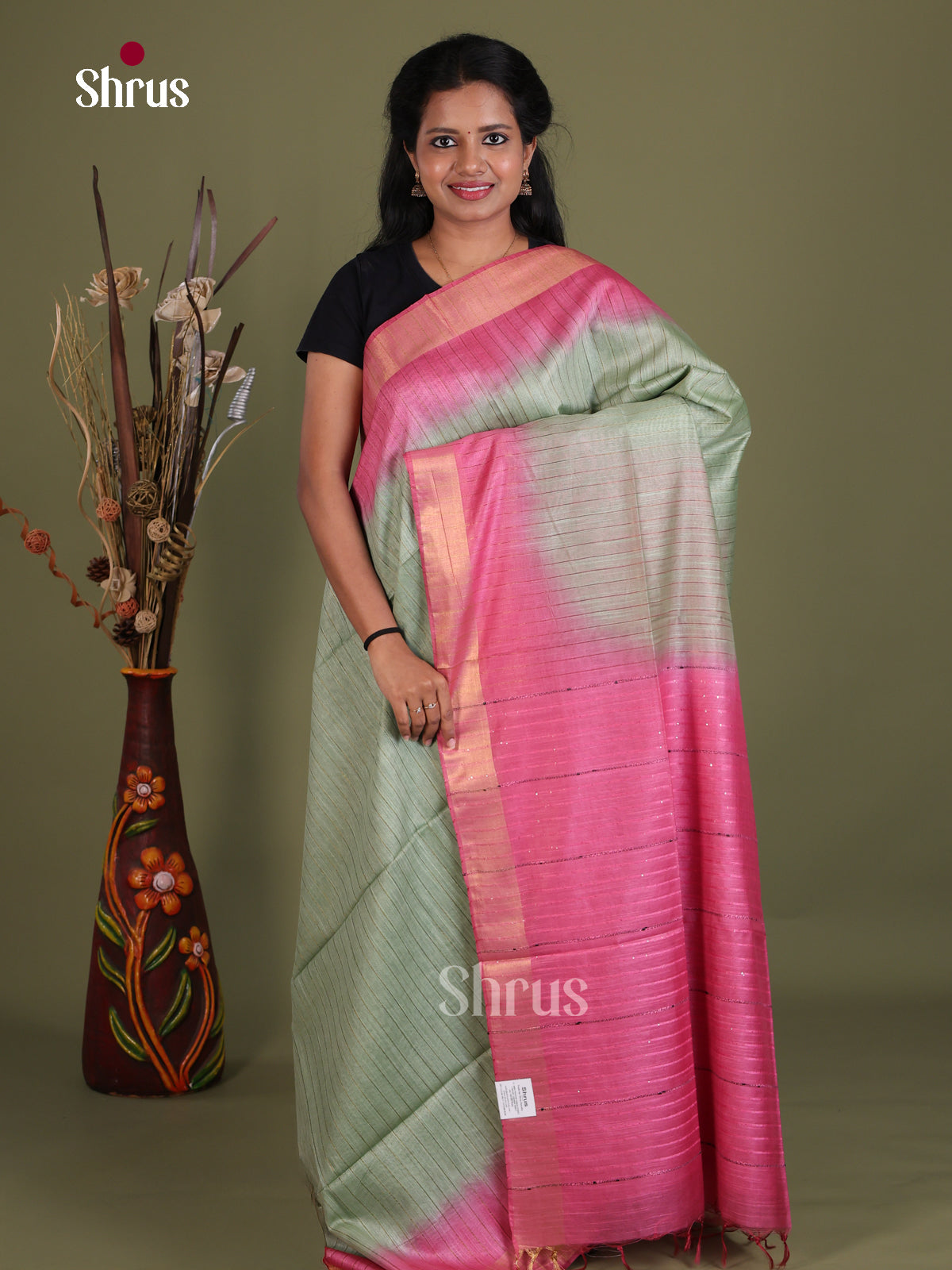 Semi Tussar Saree - EES21270