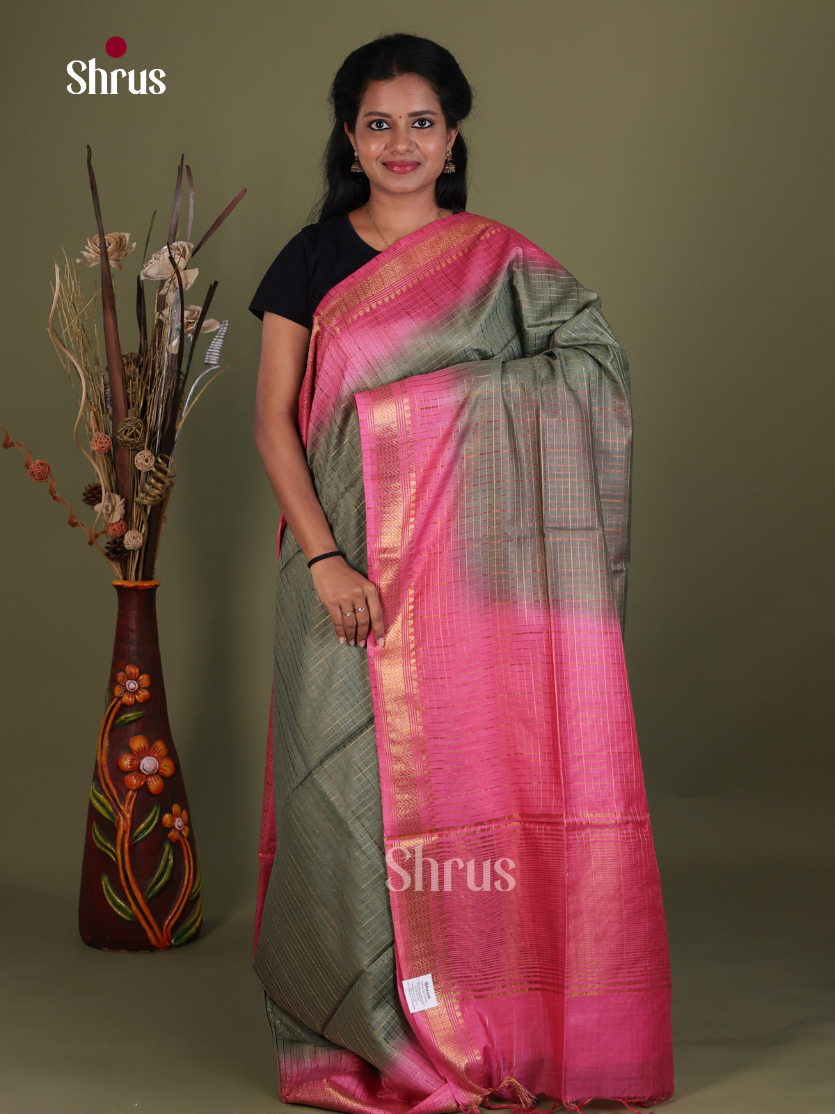Semi Tussar Saree - EES21279