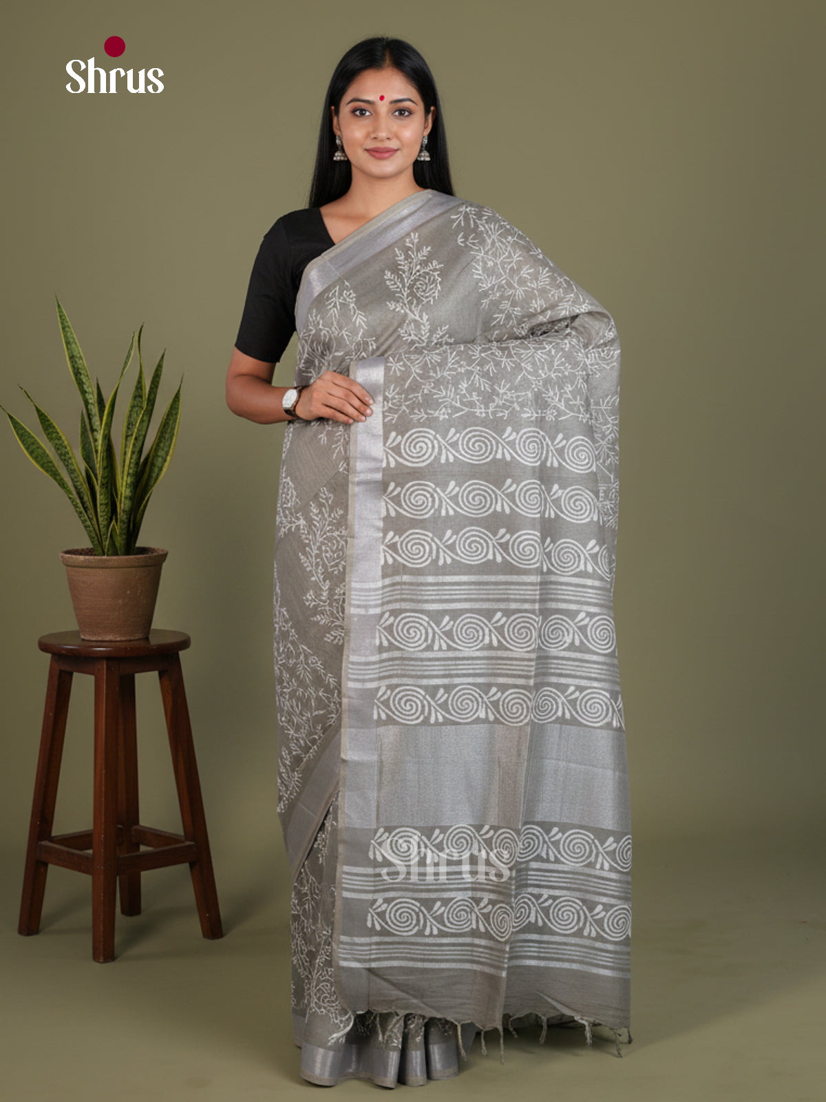Linen Cotton Saree - EES21299