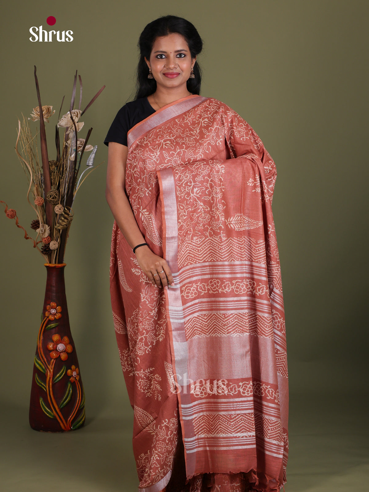 Linen Cotton Saree - EES21305