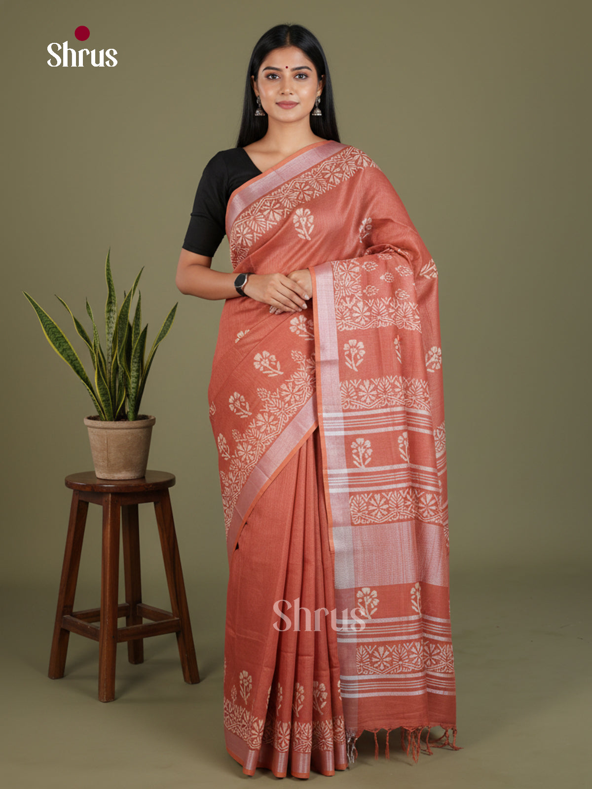 Linen Cotton Saree - EES21317