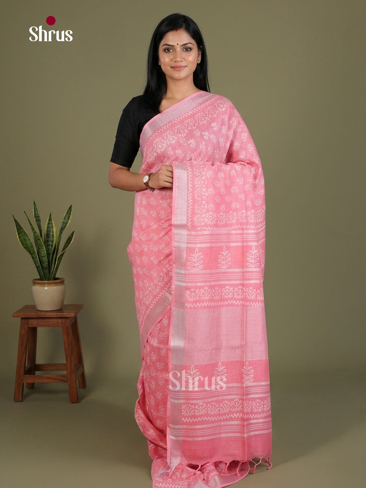 Linen Cotton Saree - EES21318