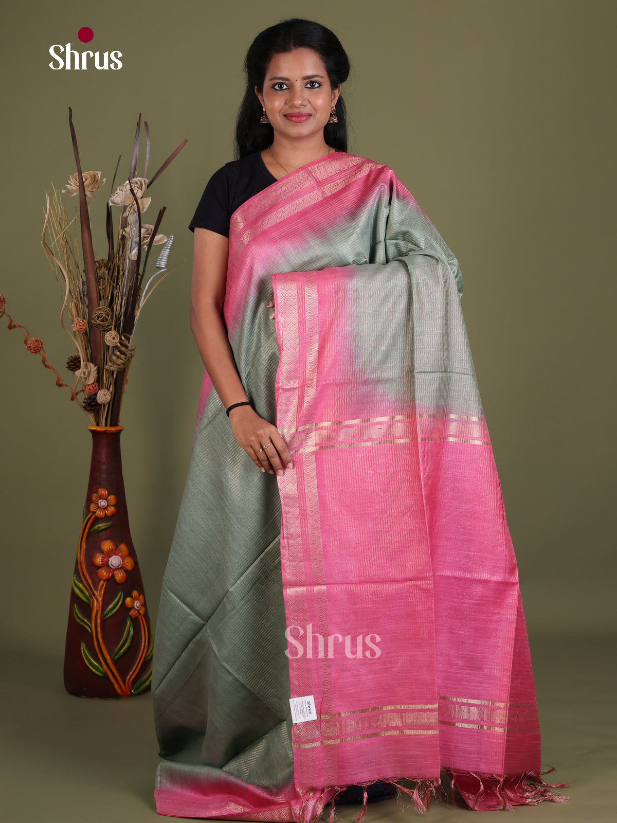 Semi Tussar Saree - EES21328