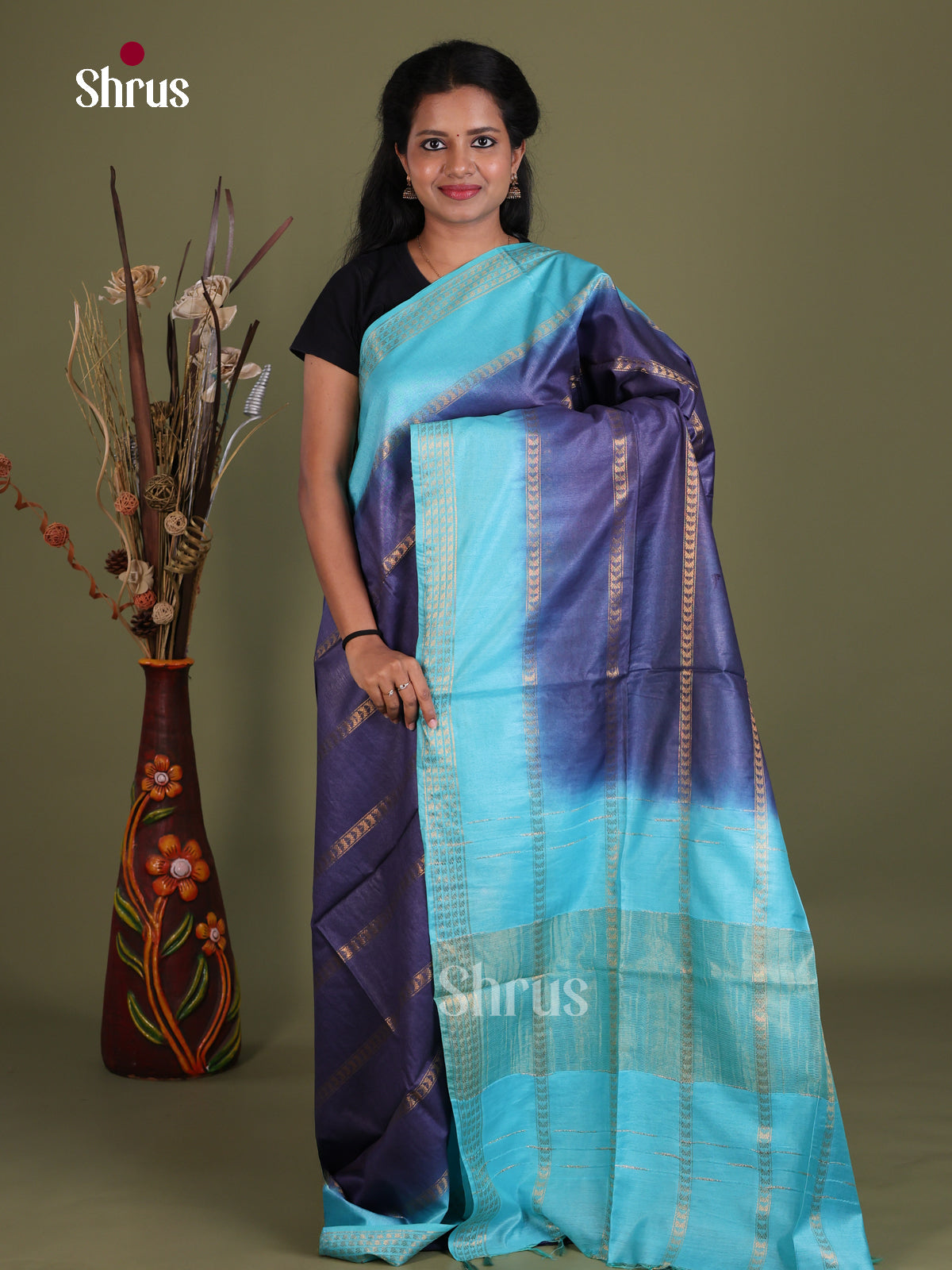 Semi Tussar Saree - EES21337