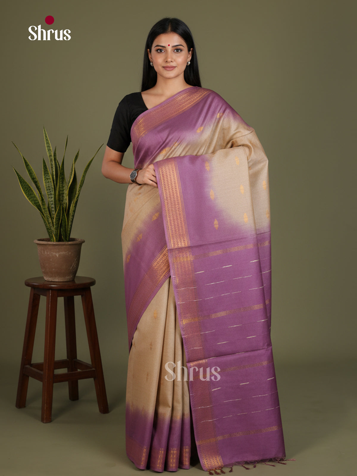 Semi Tussar Saree - EES21363