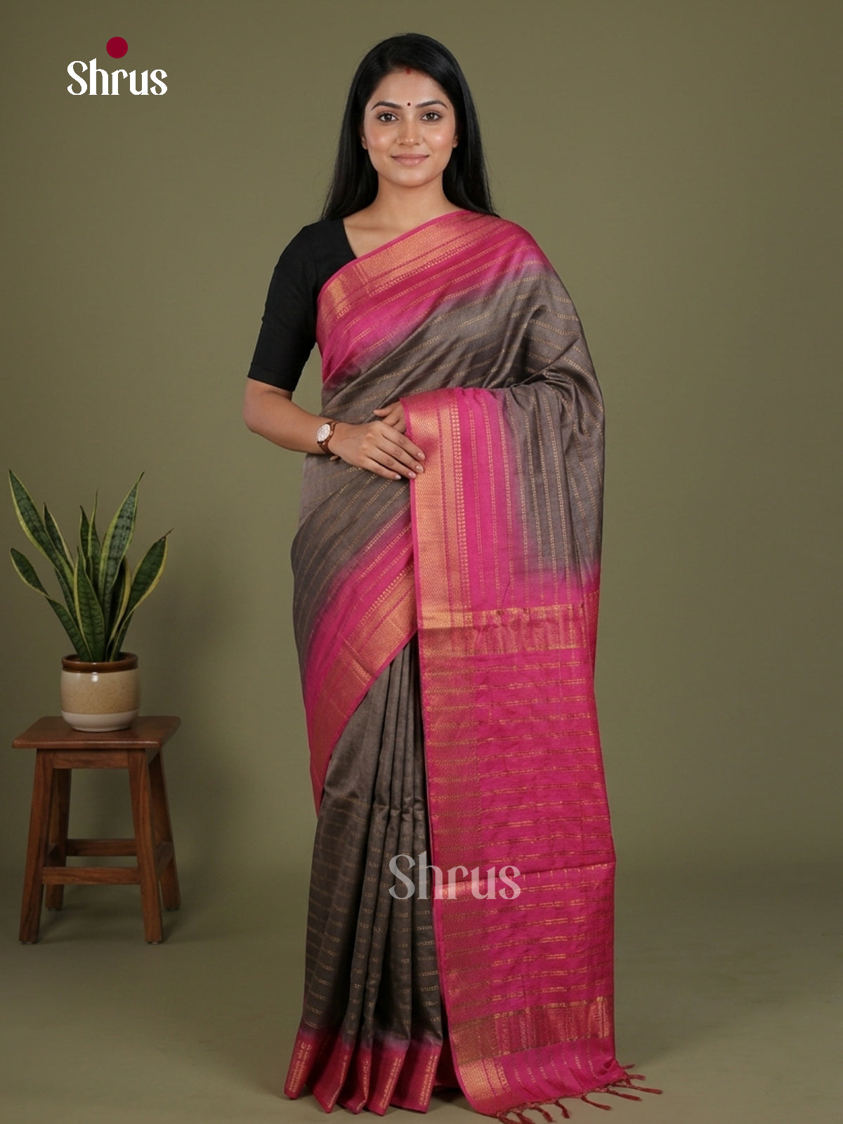Semi Tussar Saree - EES21370