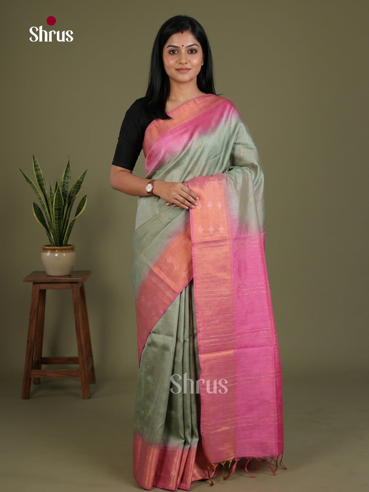 Semi Tussar Saree - EES21406