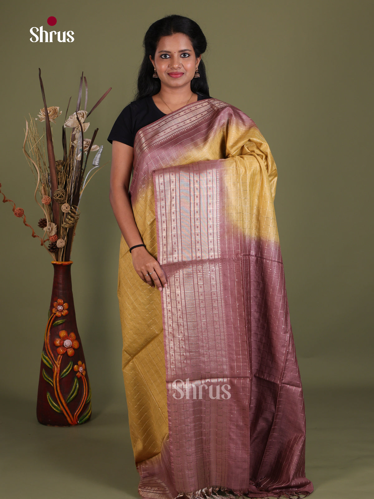 Semi Tussar Saree - EES21417