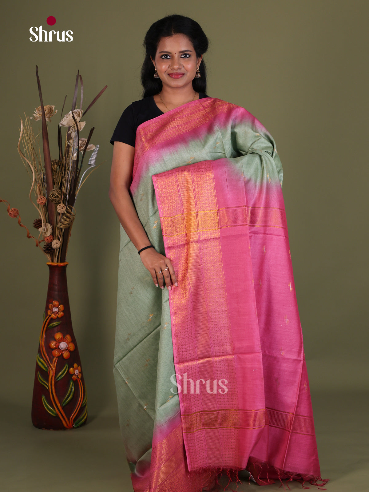 Semi Tussar Saree - EES21419