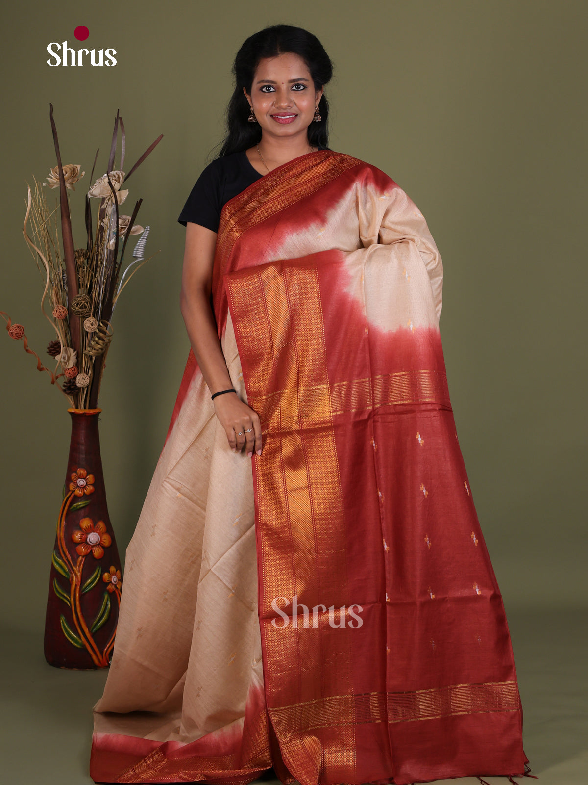 Semi Tussar Saree - EES21424
