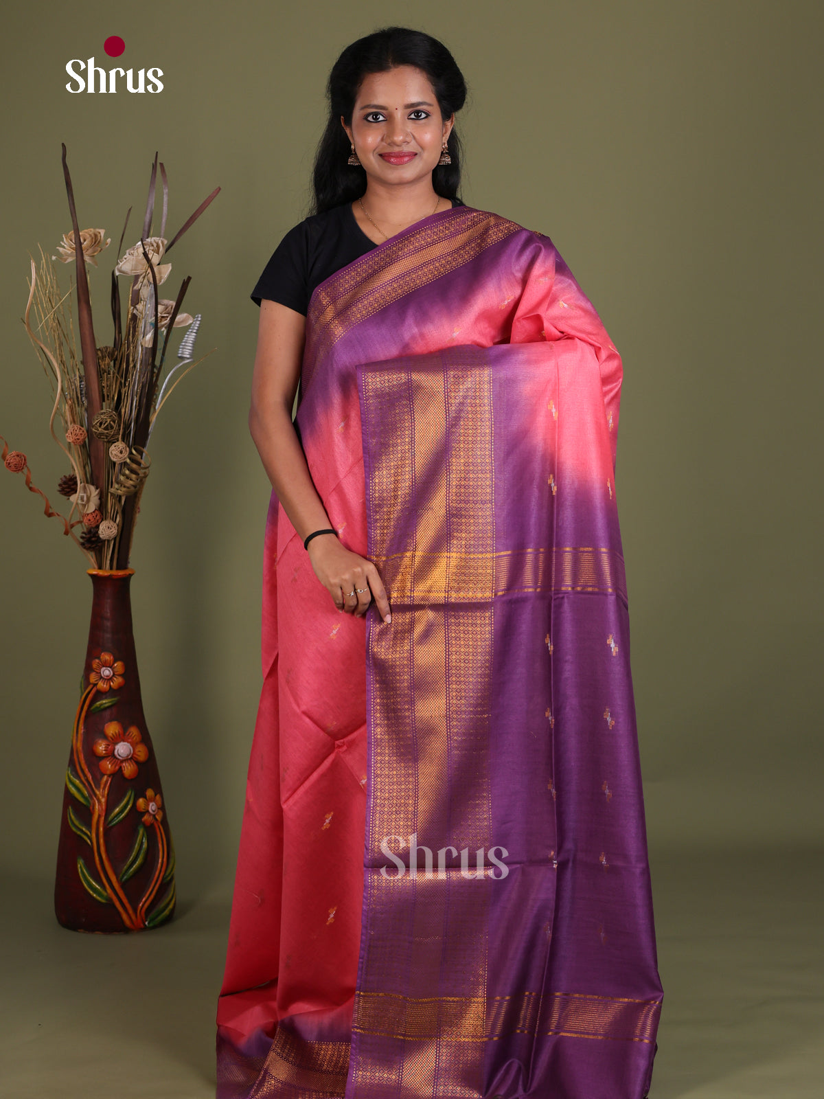 Semi Tussar Saree - EES21425