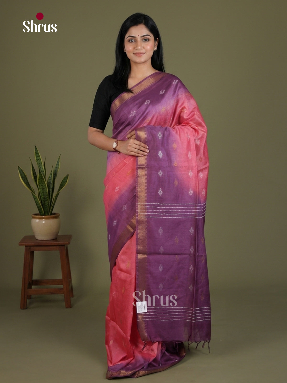 Semi Tussar Saree - EES21458