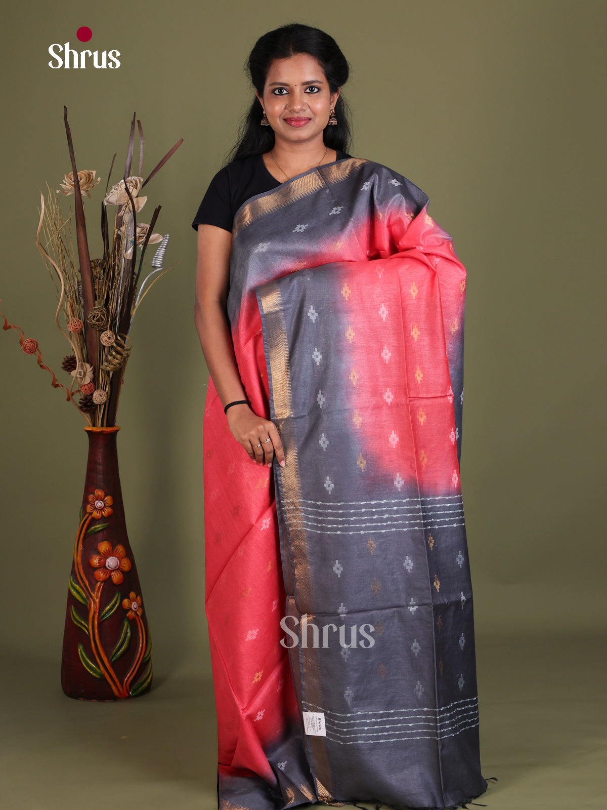 Semi Tussar Saree - EES21460