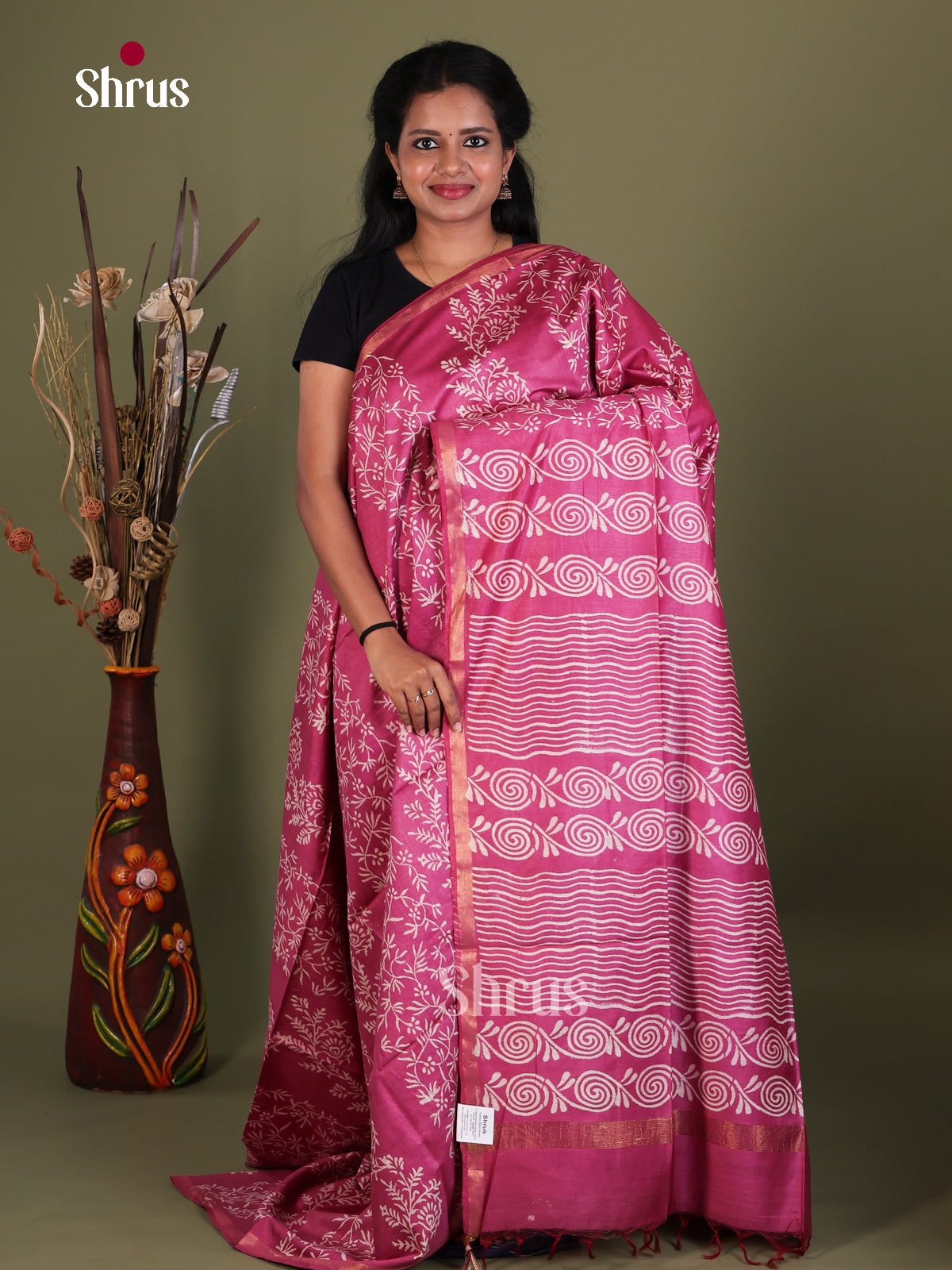 Semi Tussar Saree - EES21485