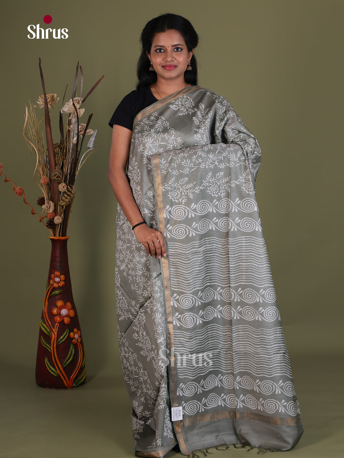 Semi Tussar Saree - EES21488