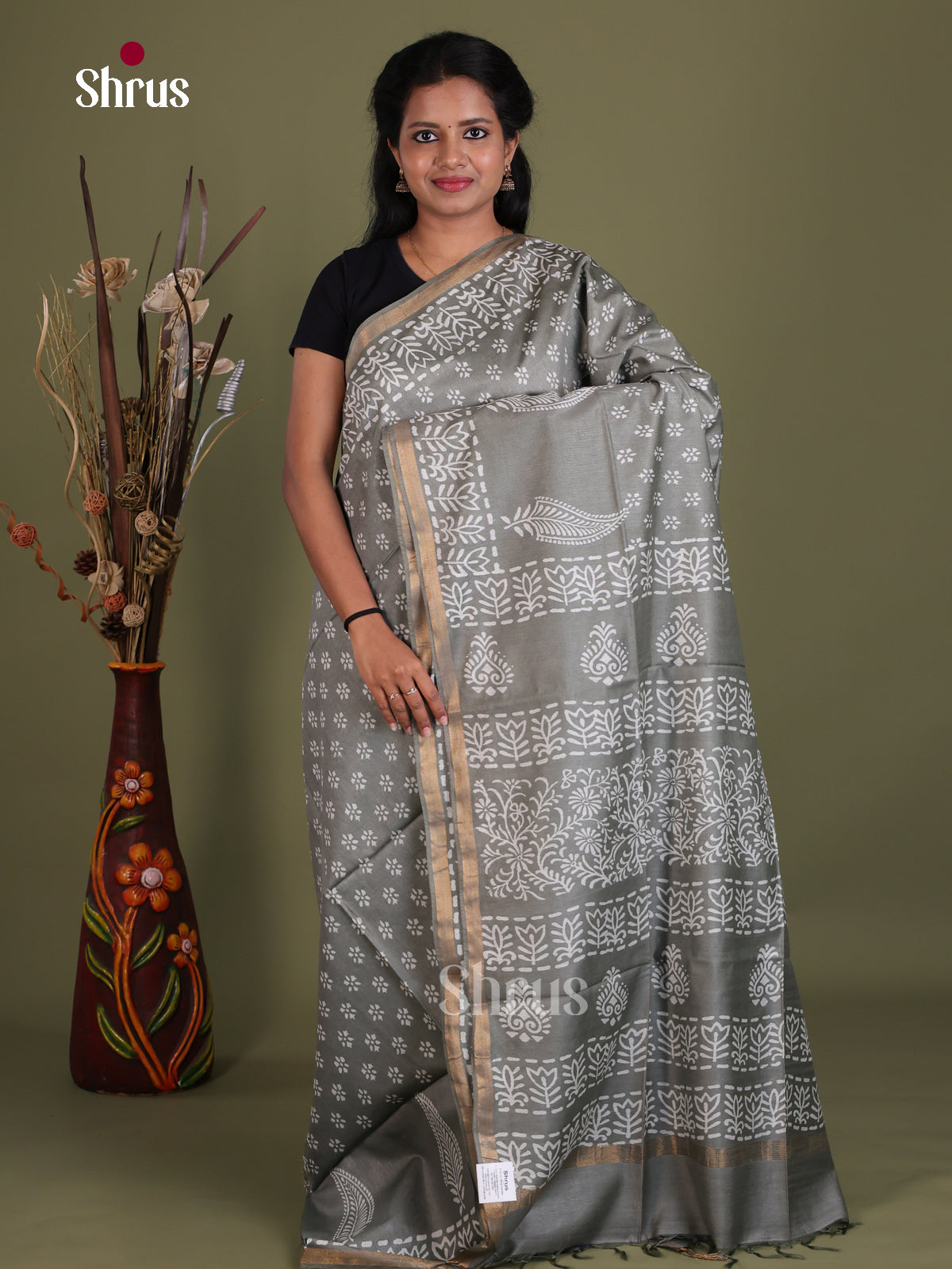 Semi Tussar Saree - EES21489