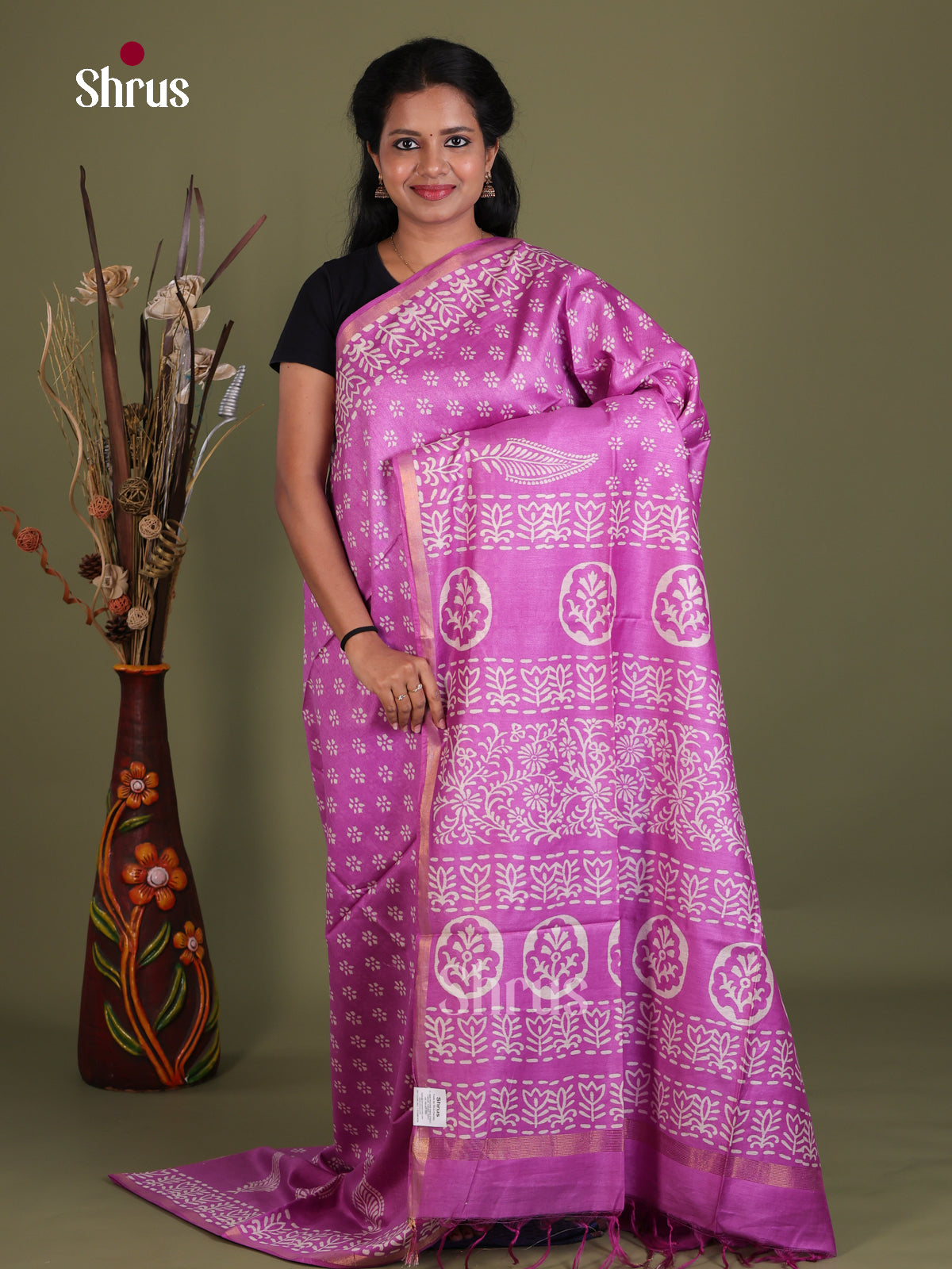 Semi Tussar Saree - EES21497