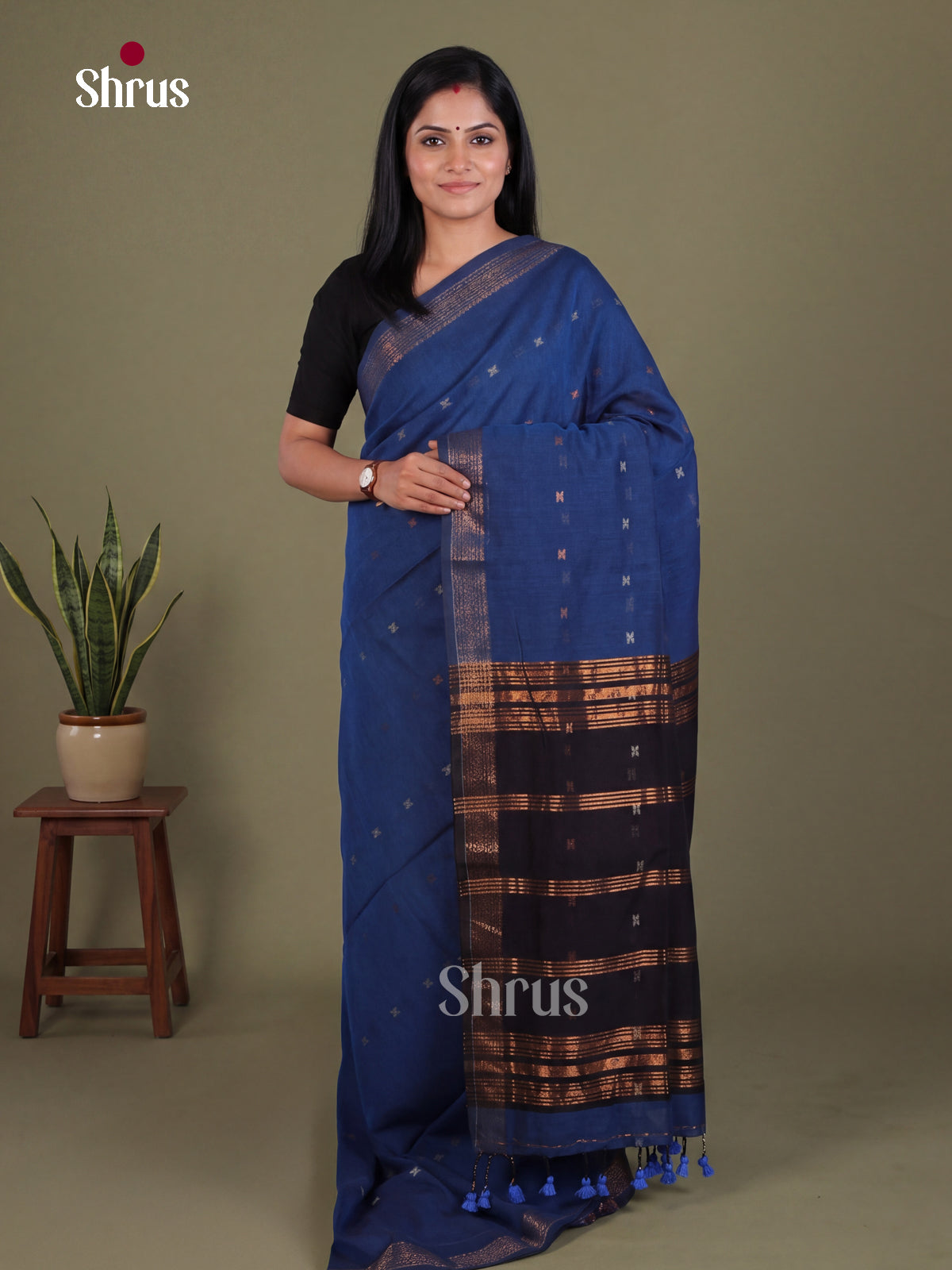 Bengal cotton Saree - EES21716 - Shop on Shrus.com