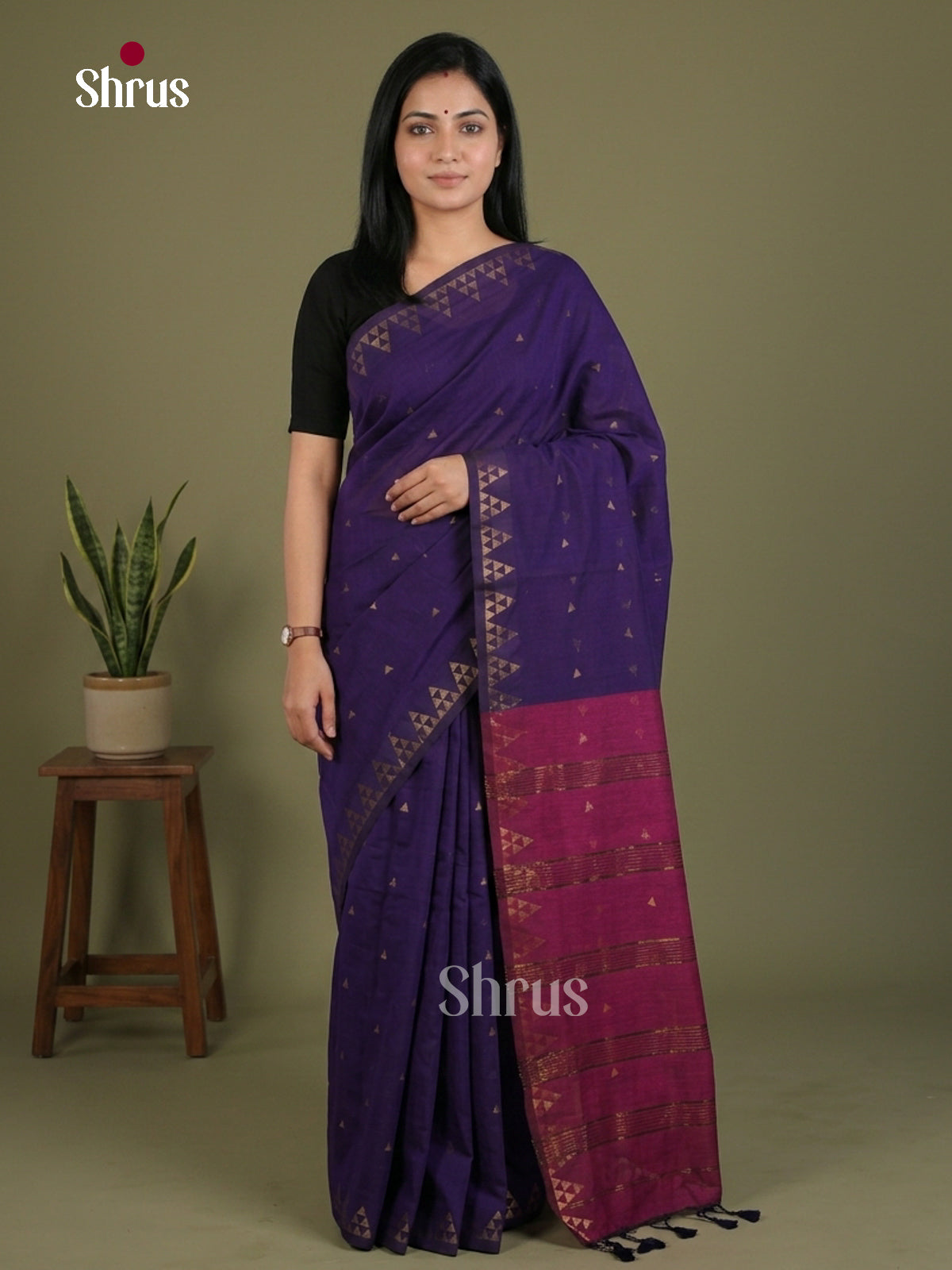 Bengal cotton Saree - EES21741 - Shop on Shrus.com