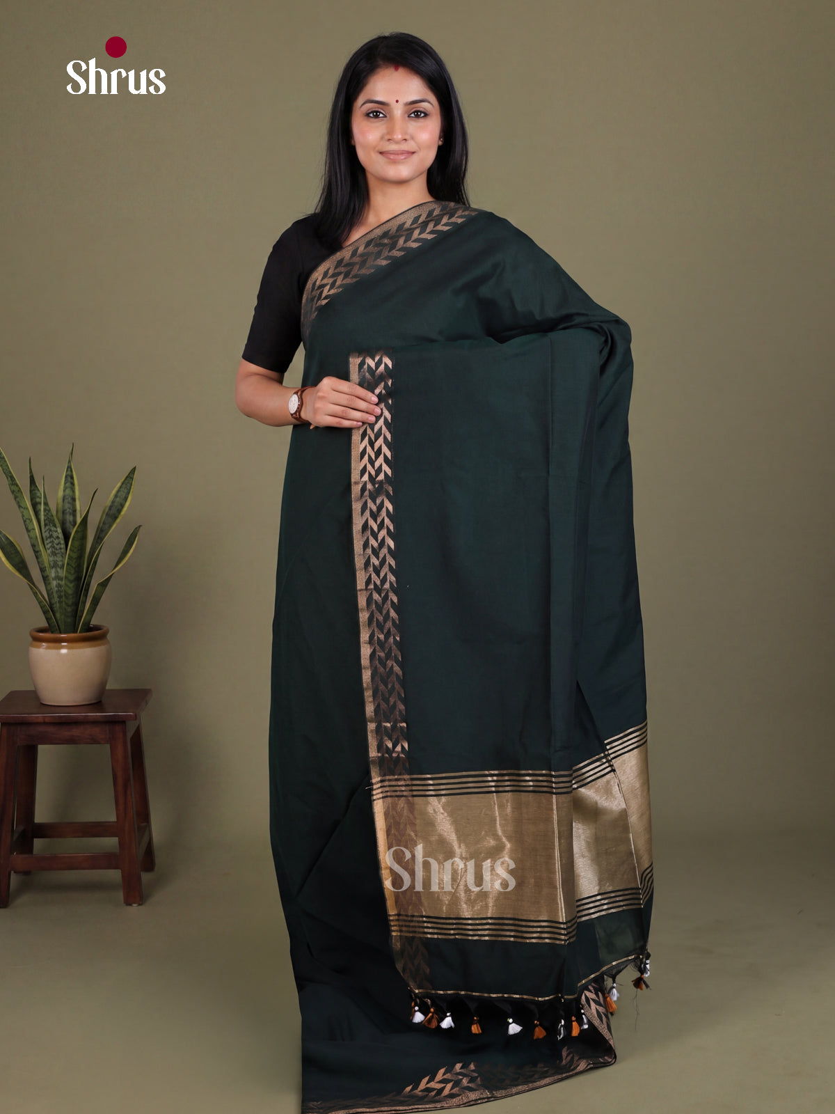 Bengal cotton Saree - EES21747 - Shop on Shrus.com