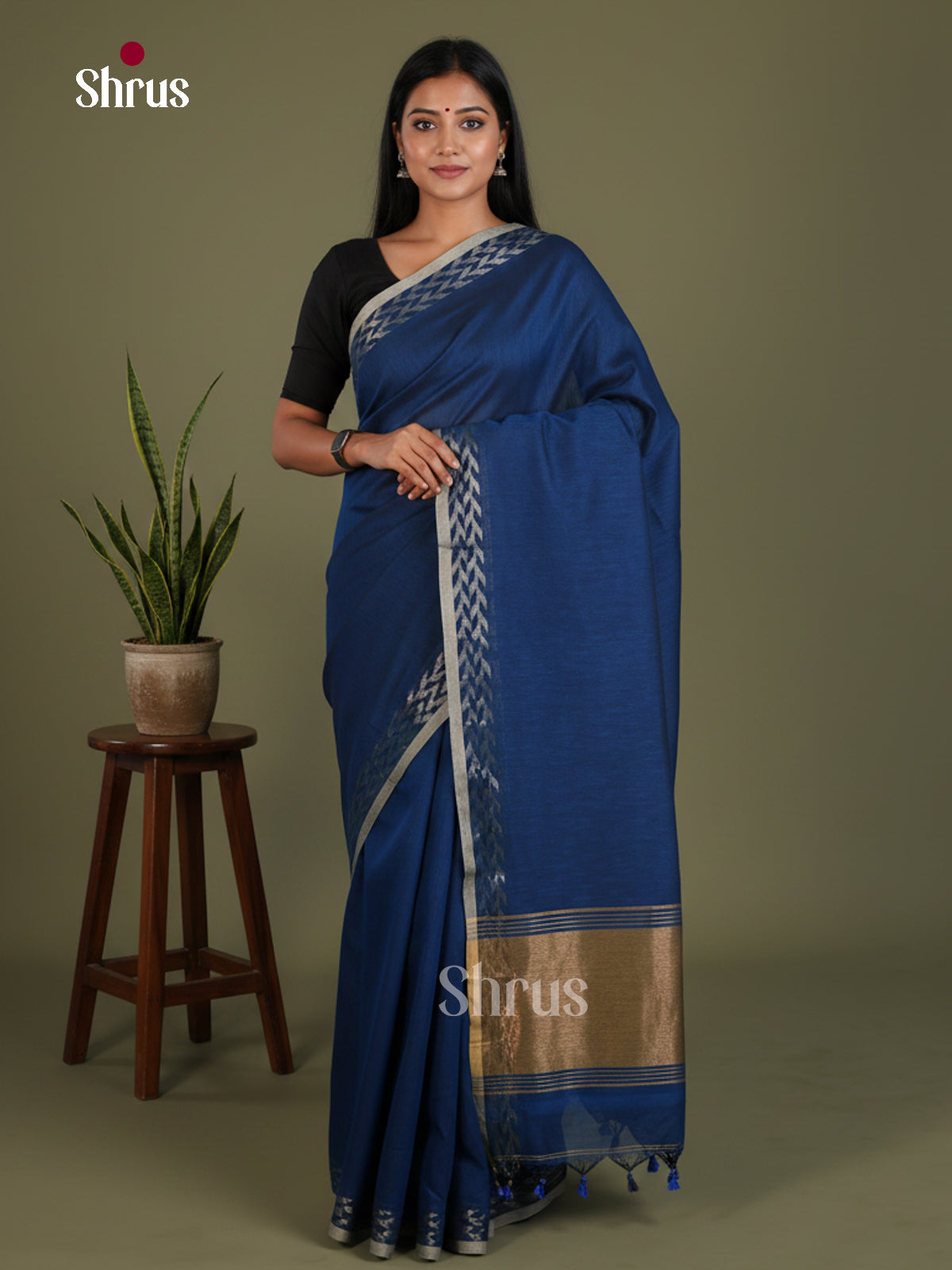 Bengal cotton Saree - EES21752 - Shop on Shrus.com