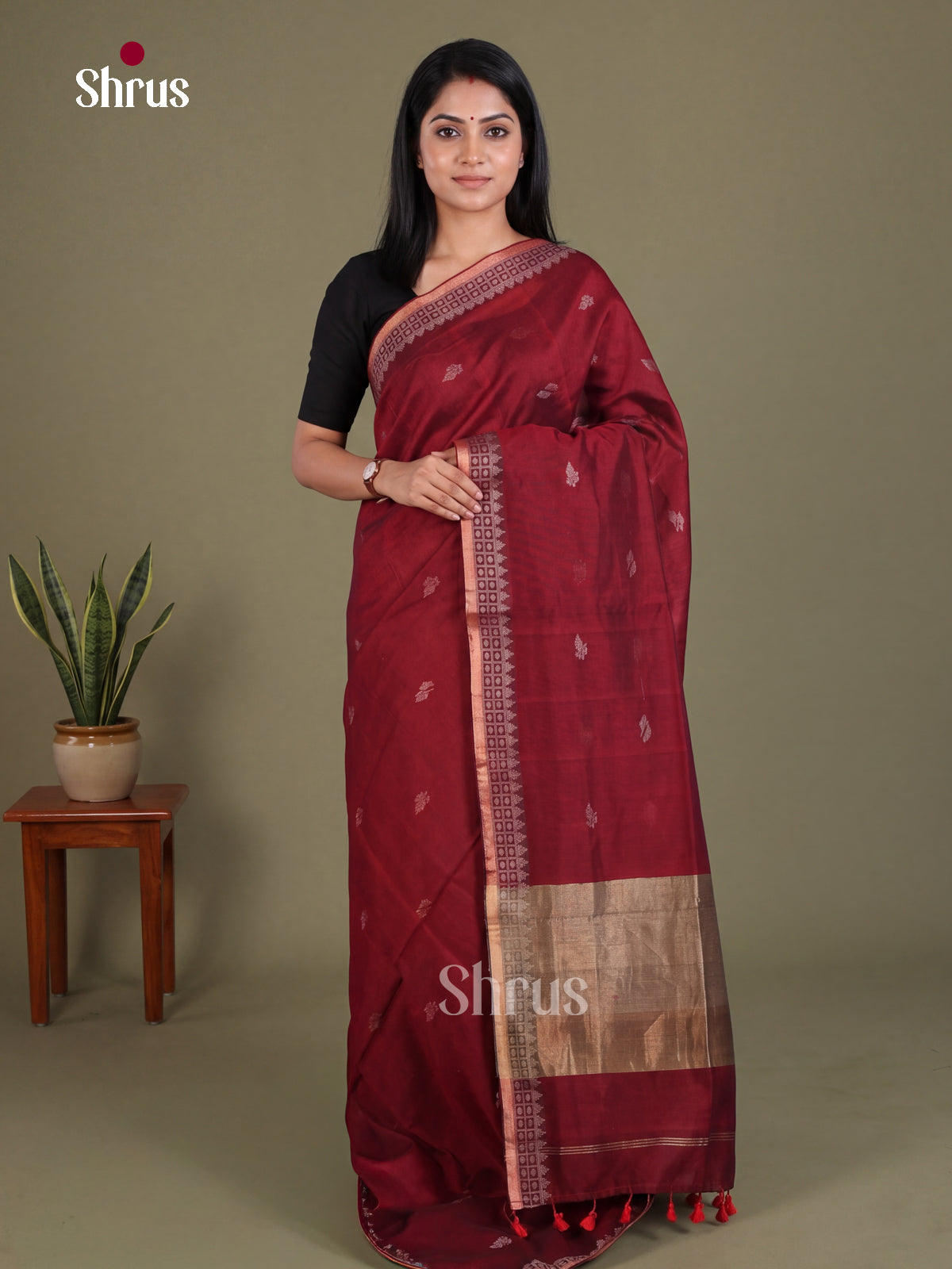 Bengal cotton Saree - EES21777 - Shop on Shrus.com
