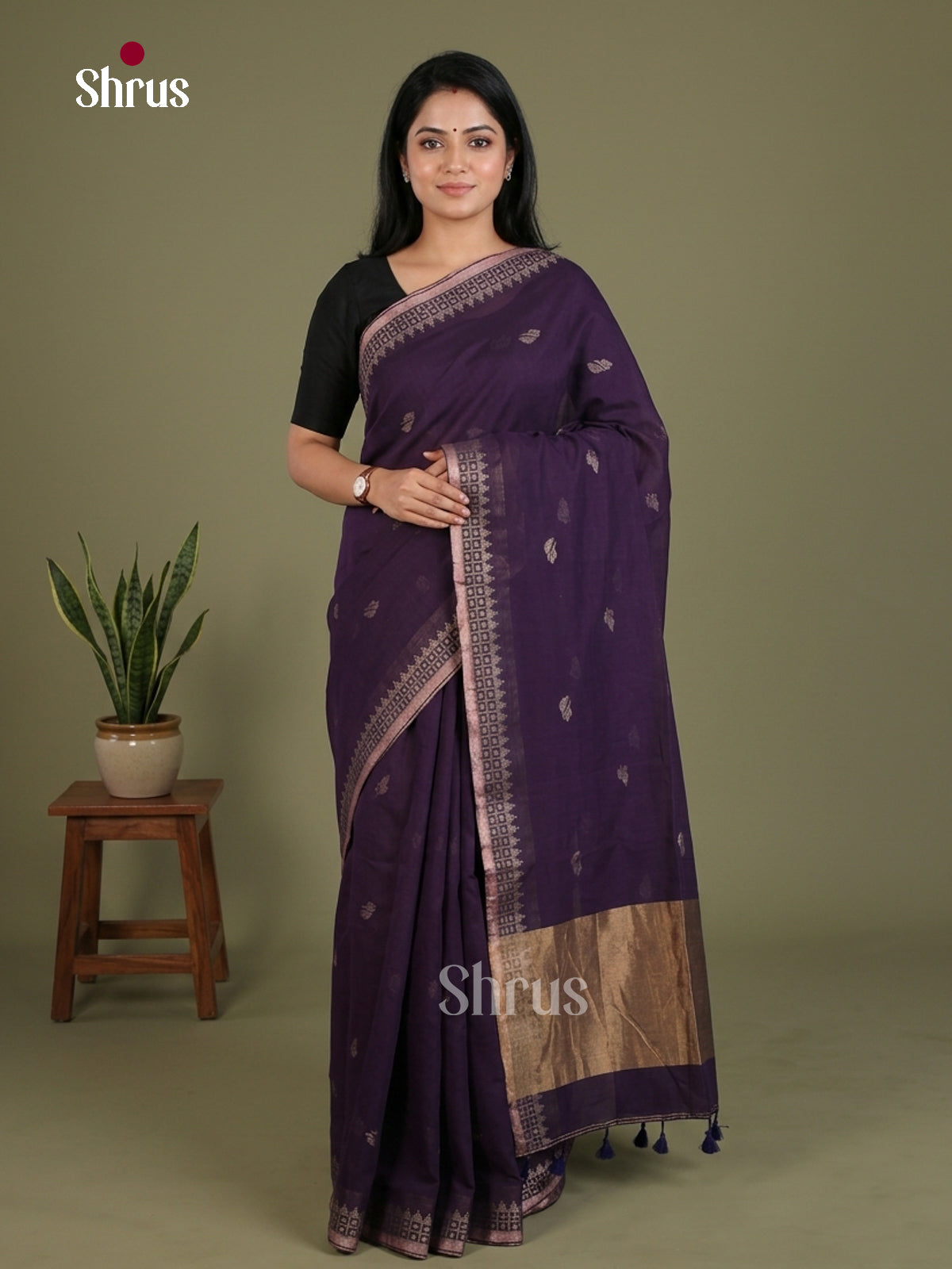Bengal cotton Saree - EES21780 - Shop on Shrus.com