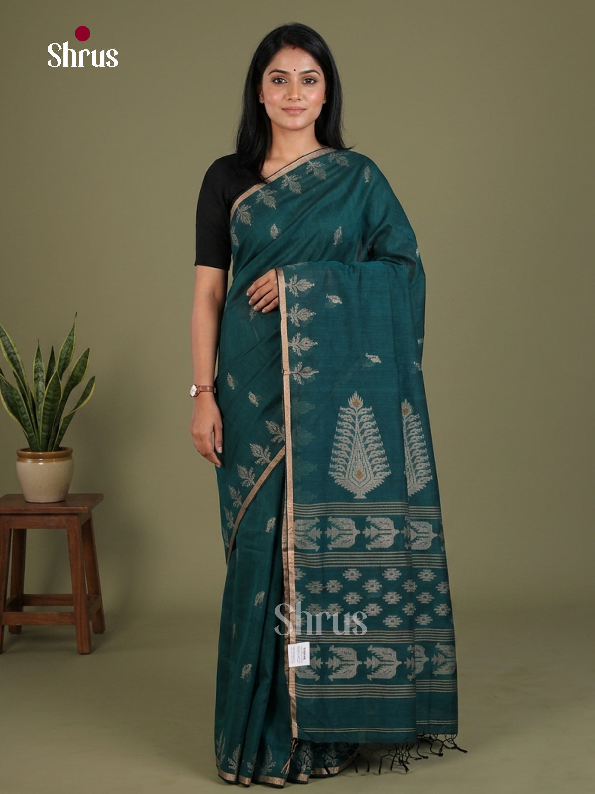 Bengal cotton Saree - EES21861 - Shop on Shrus.com