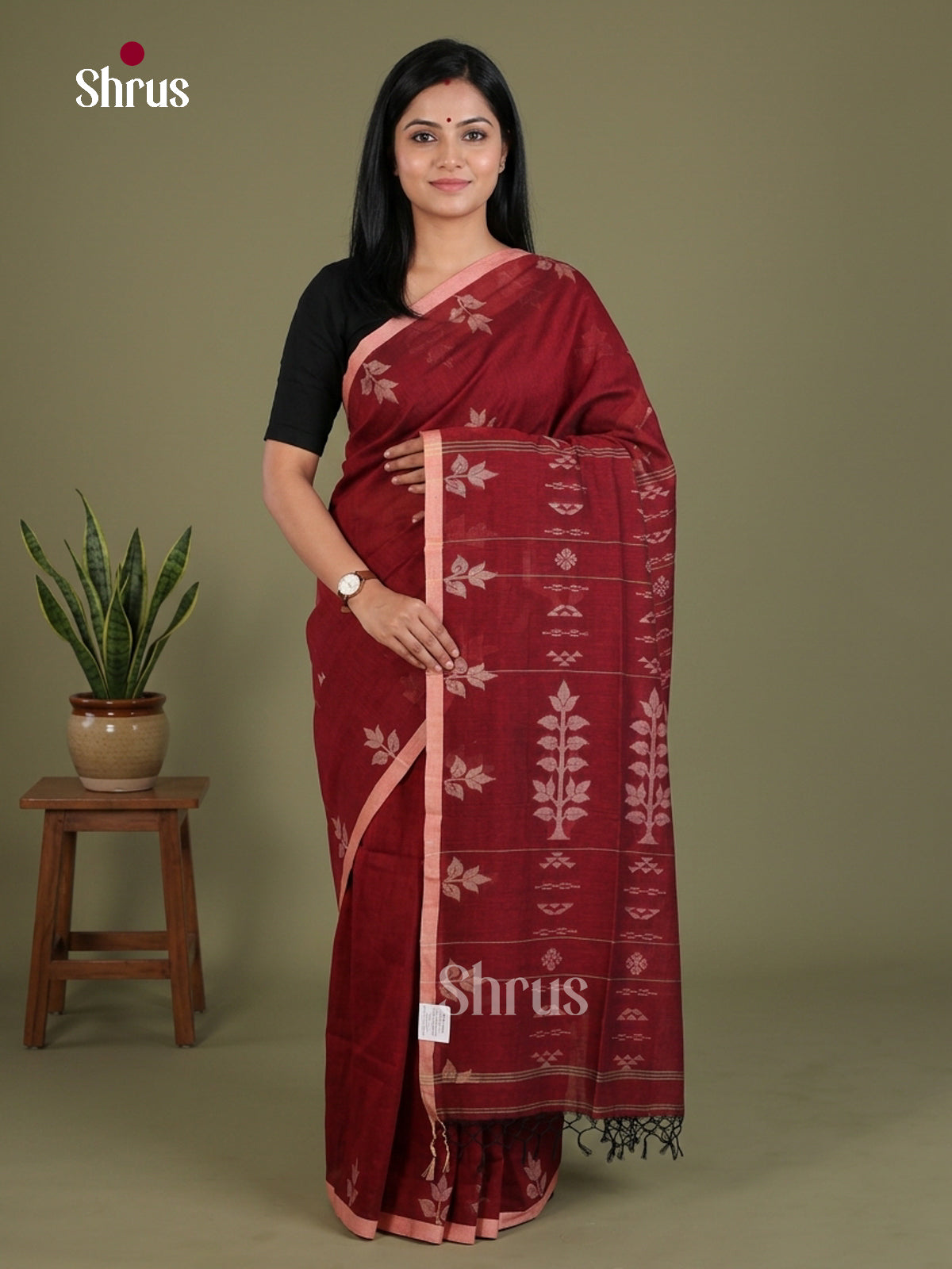 Bengal cotton Saree - EES21863 - Shop on Shrus.com