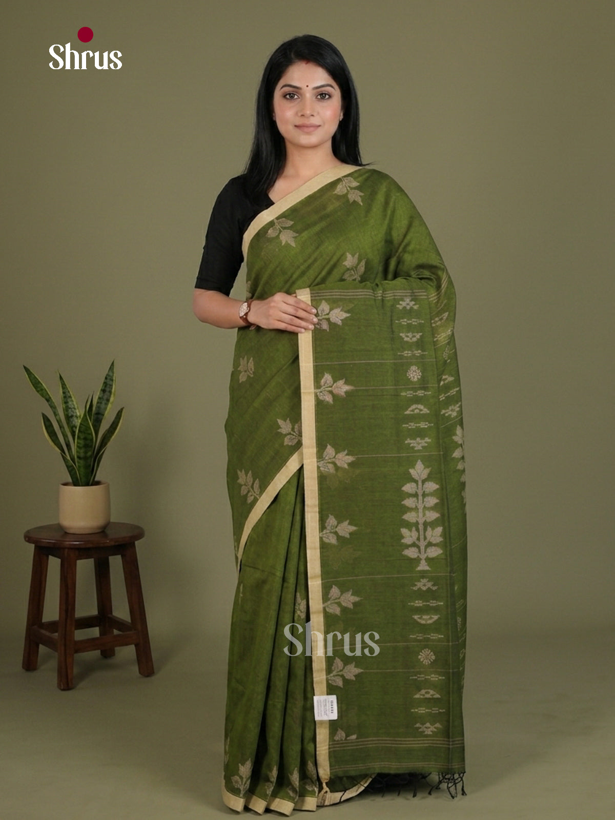 Bengal cotton Saree - EES21865 - Shop on Shrus.com