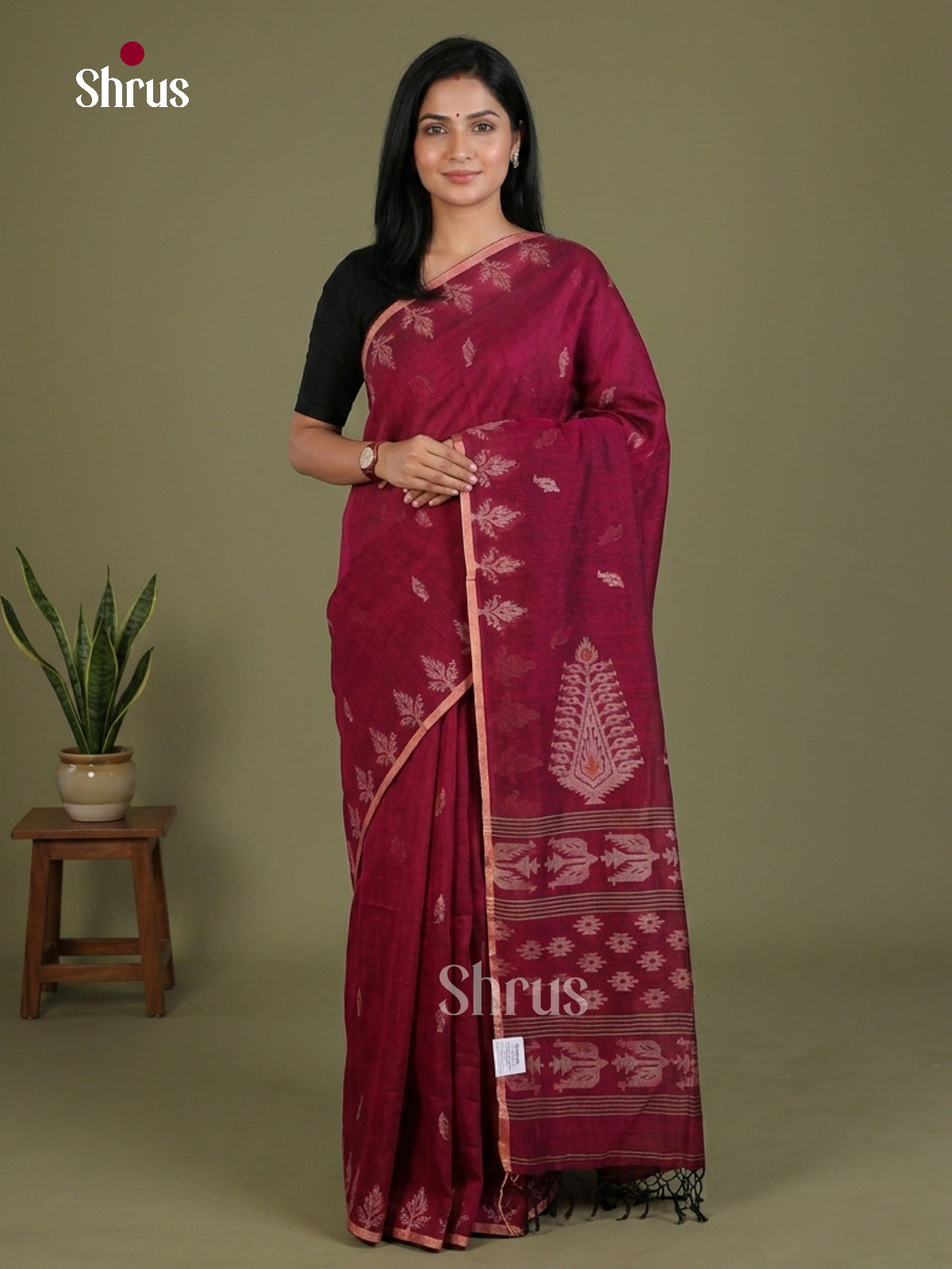 Bengal cotton Saree - EES21869 - Shop on Shrus.com