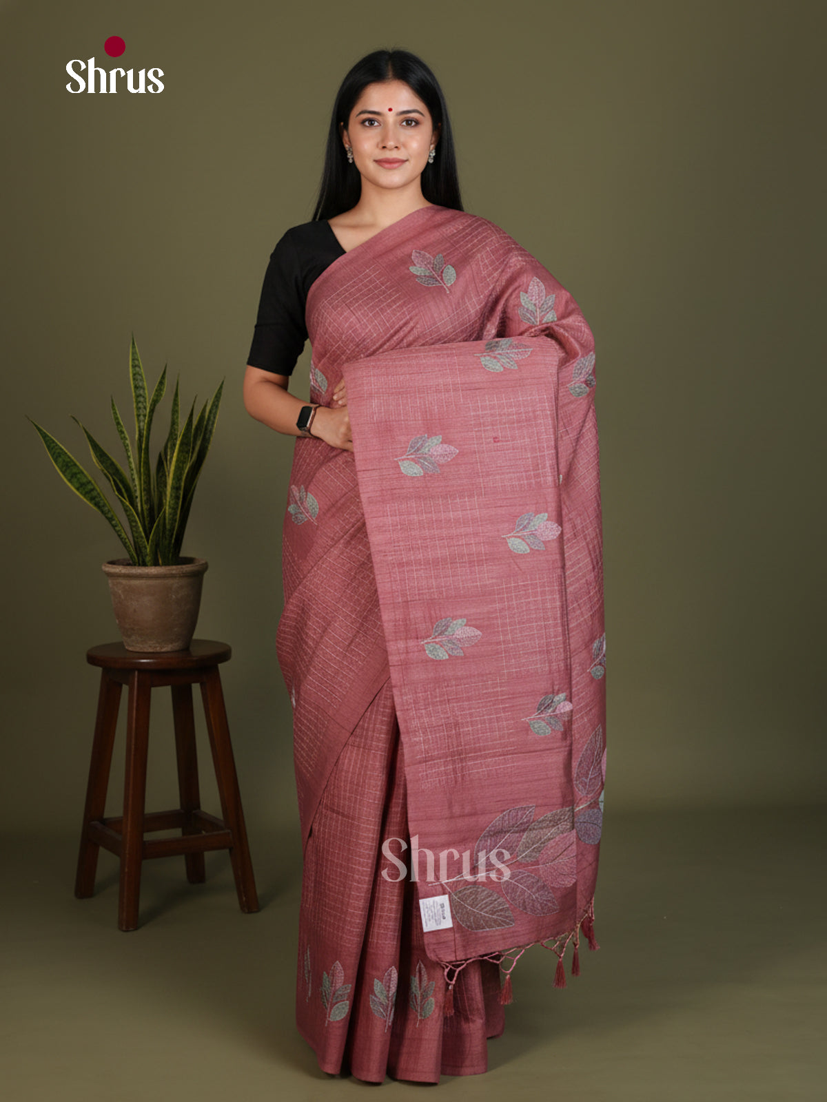 Semi Rawsilk Embroidery Saree - EES22220 - Shop on Shrus.com