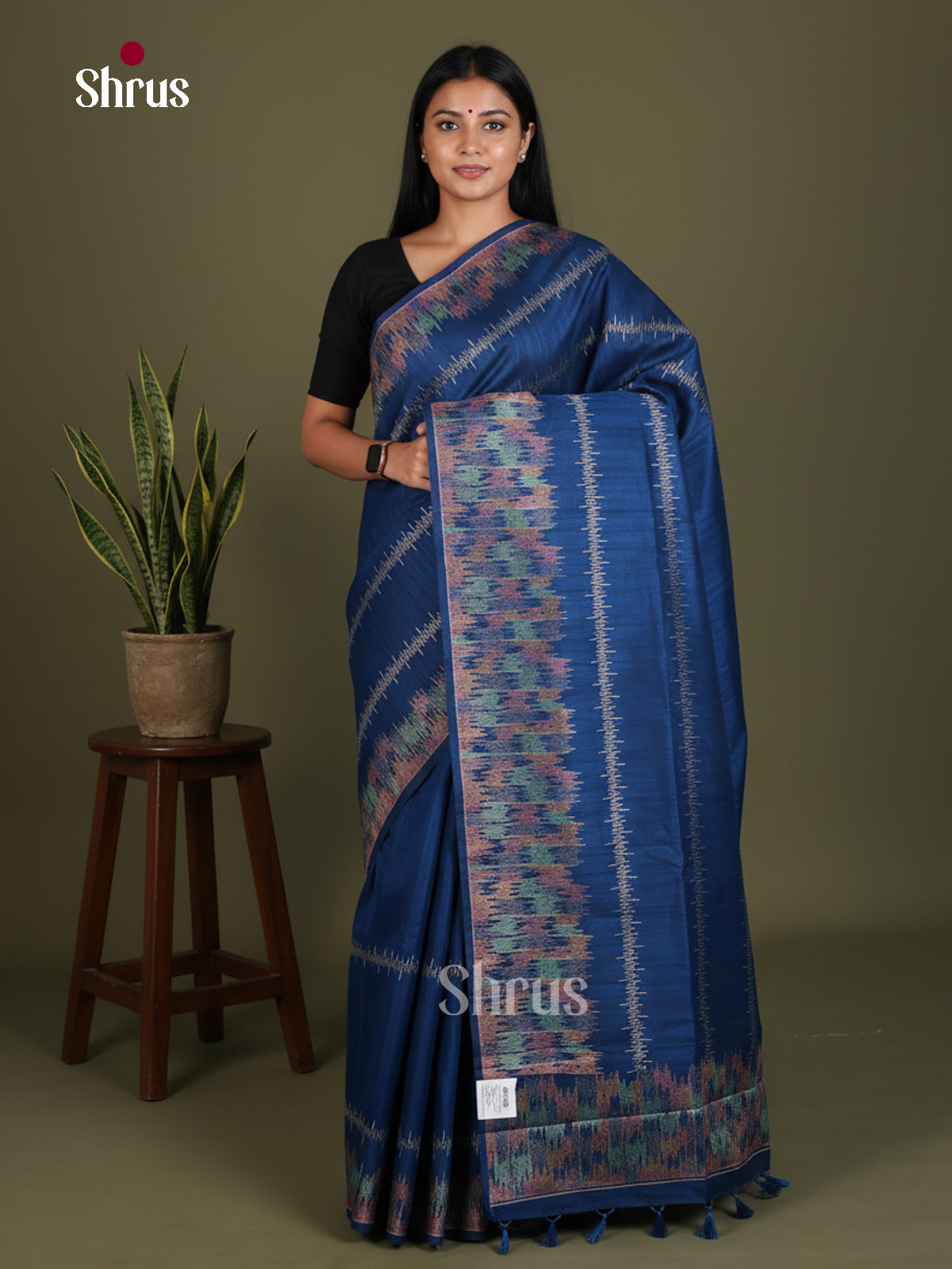 Semi Rawsilk Embroidery Saree - EES22237 - Shop on Shrus.com