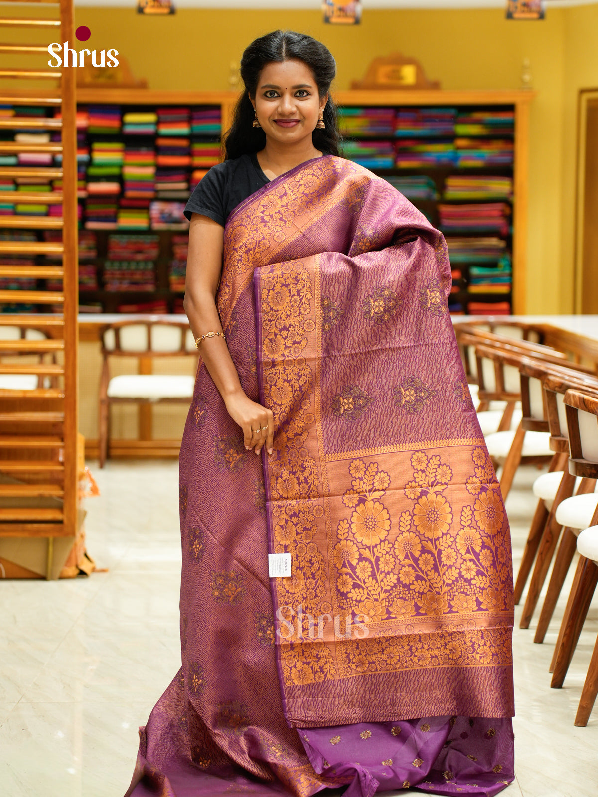 Bamboo silk Saree - EES23036 - Shop on Shrus.com