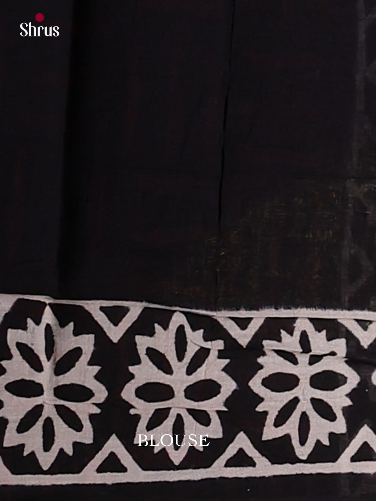 Black & maroon - Jaipur cotton Saree - EES25128