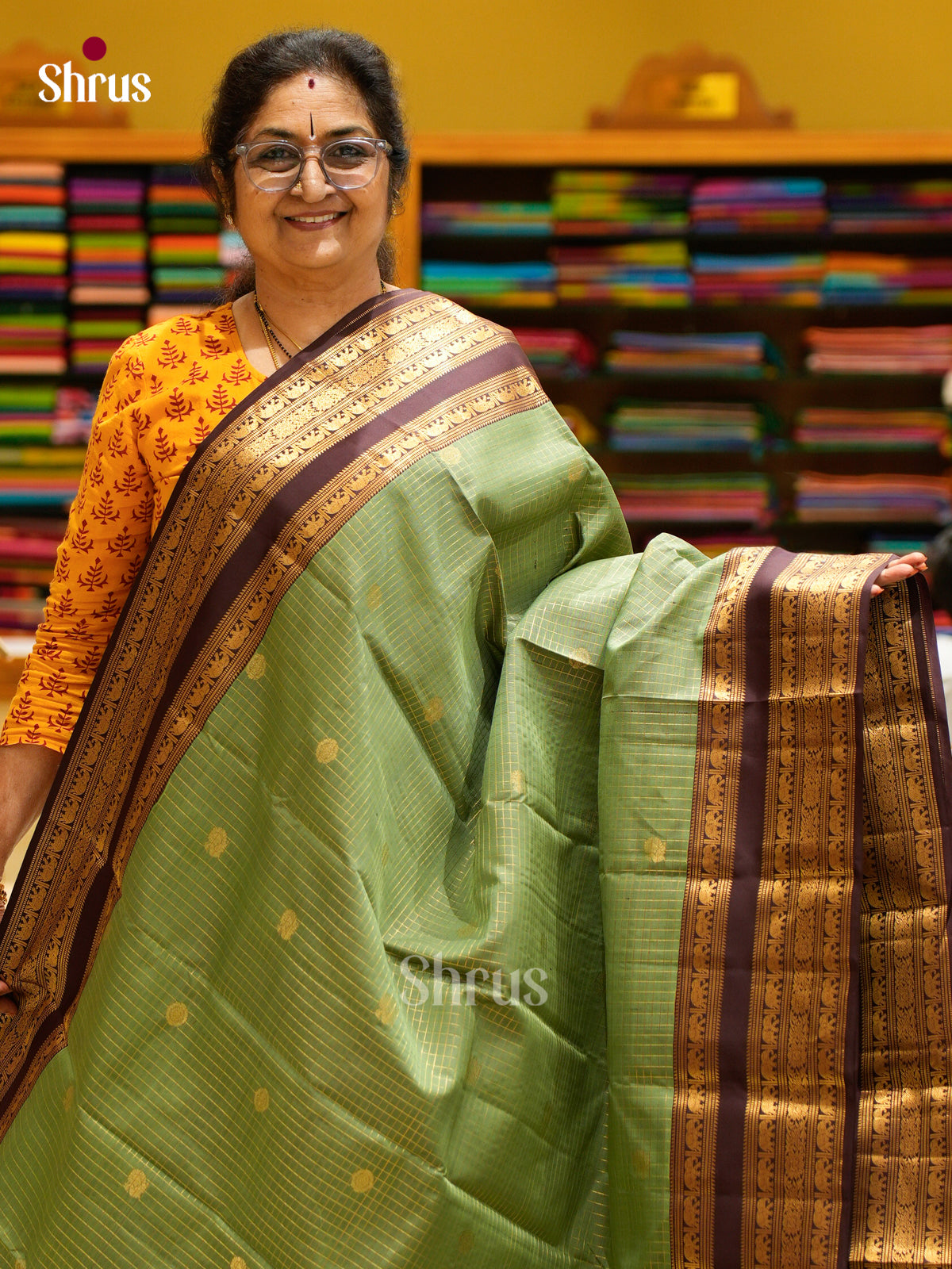 Kanchipuram silk Saree - EES27007 - Shop on Shrus.com