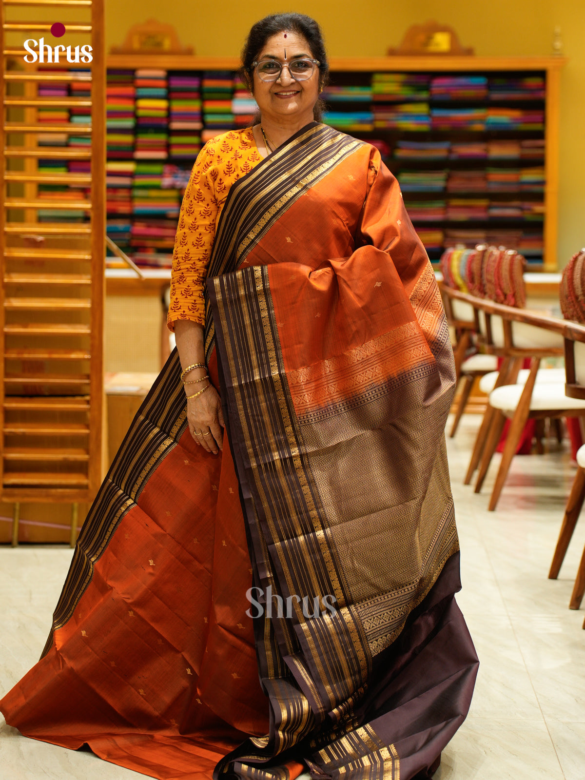 Kanchipuram silk Saree - EES27013 - Shop on Shrus.com