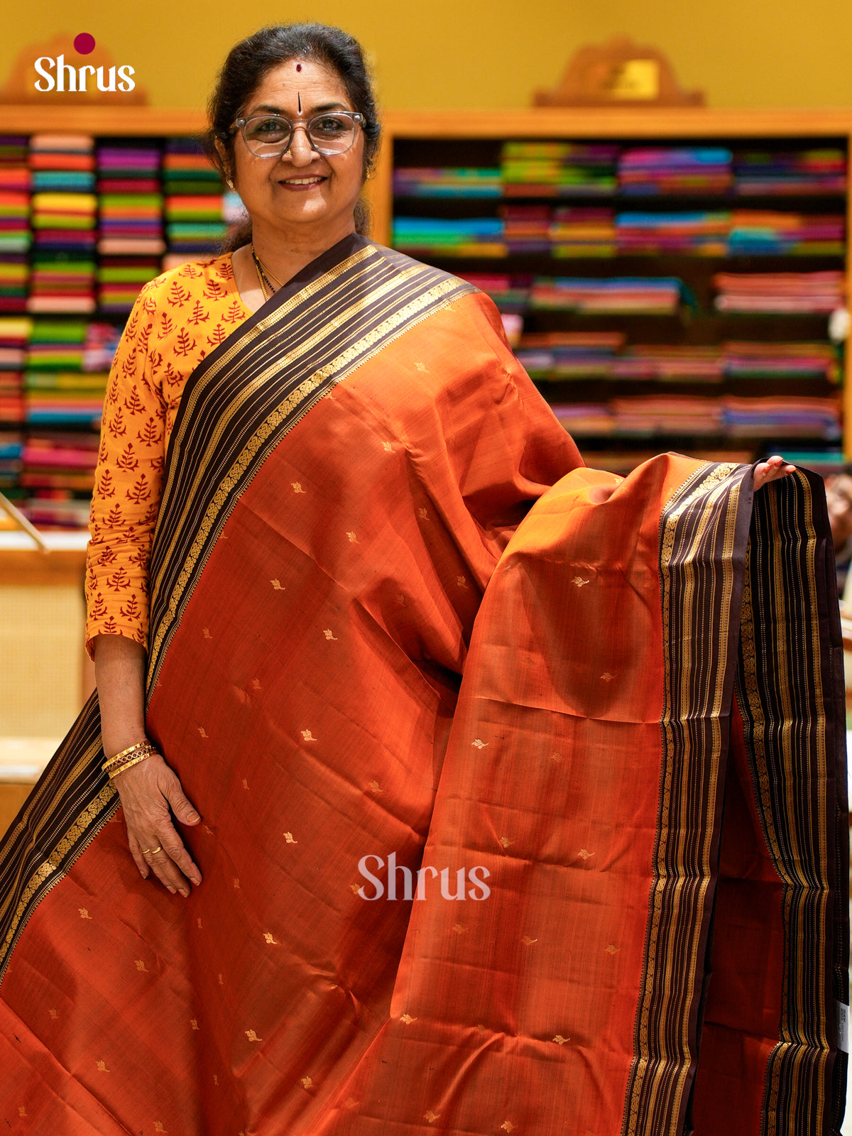 Kanchipuram silk Saree - EES27013 - Shop on Shrus.com