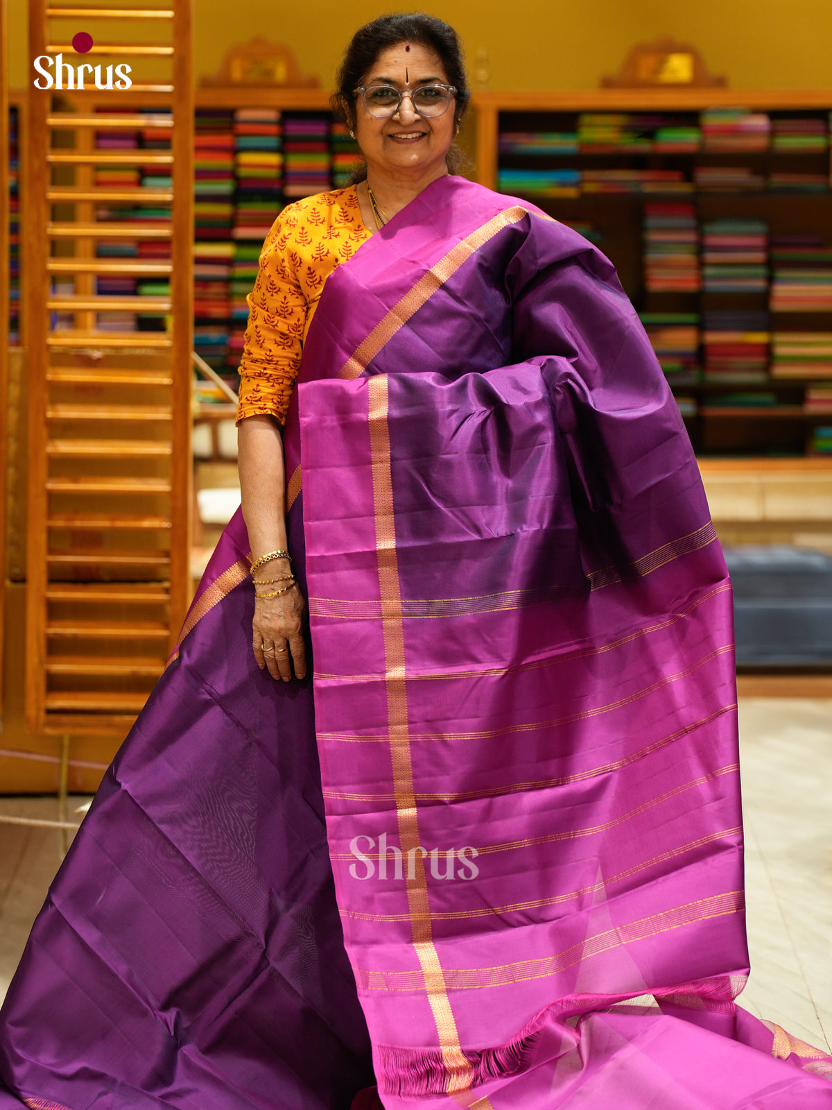 Kanchipuram silk Saree - EES27021 - Shop on Shrus.com