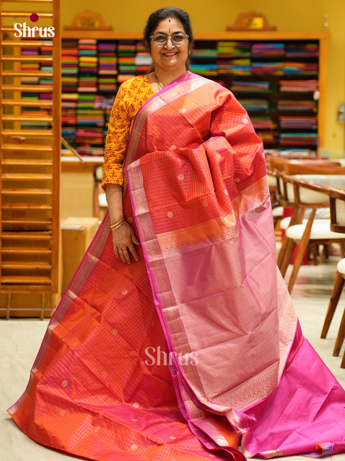 Kanchipuram silk Saree - EES27072 - Shop on Shrus.com