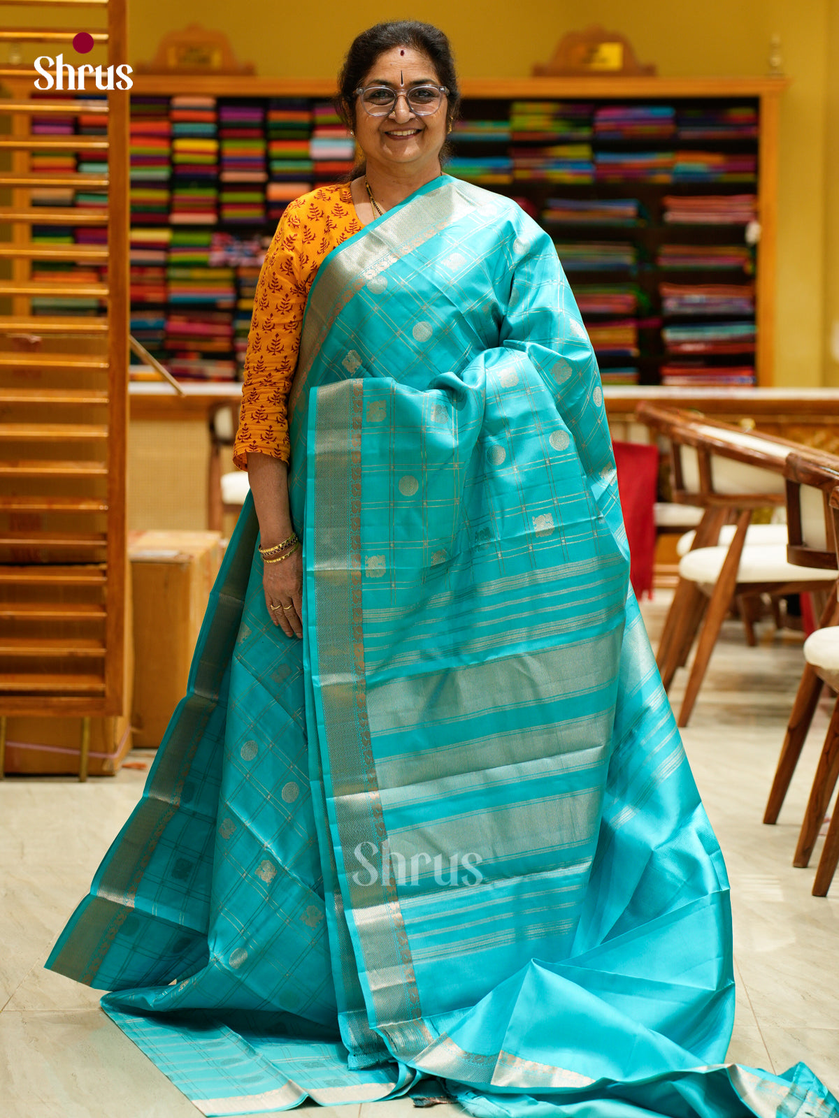 Kanchipuram silk Saree - EES27076 - Shop on Shrus.com